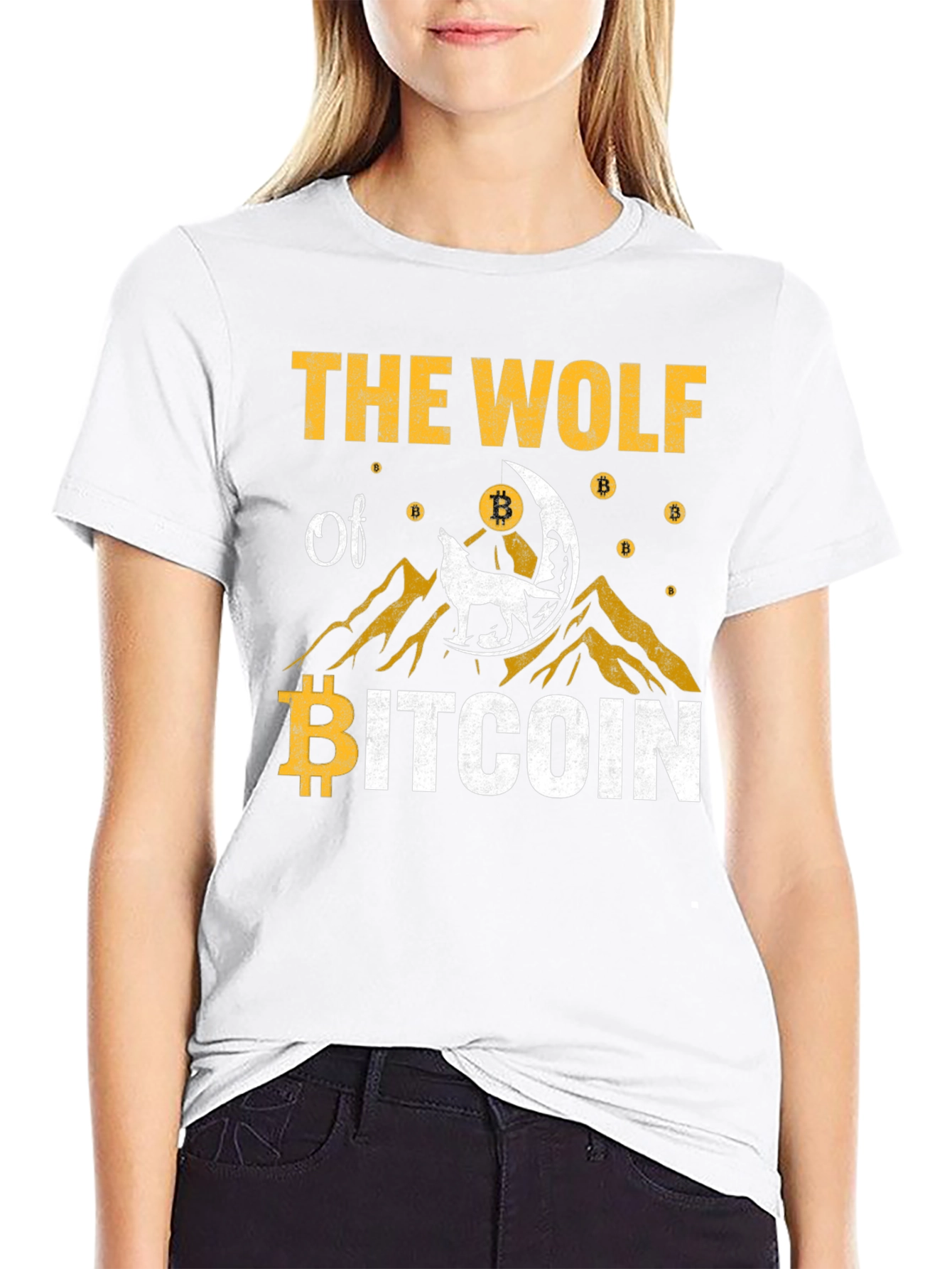 The Wolf of Bitcoin Graphic T-Shirt