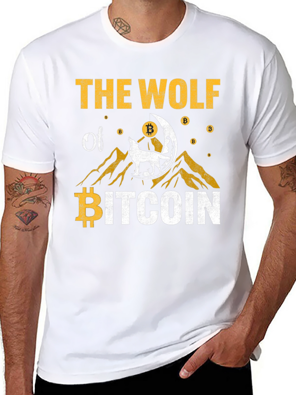The Wolf of Bitcoin Graphic T-Shirt