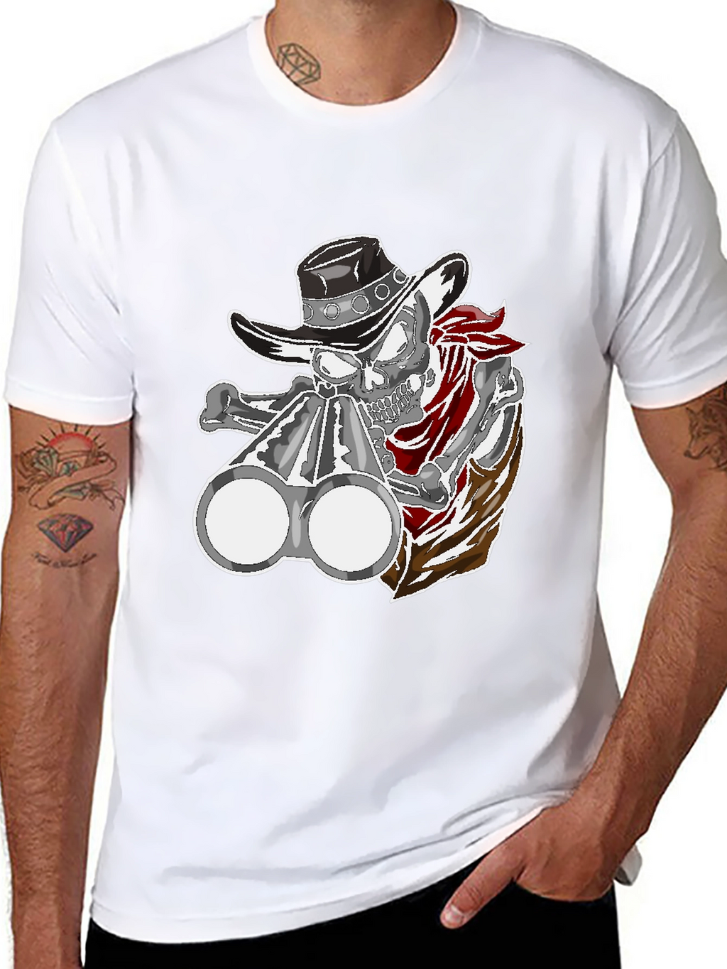 Cowboy Skeleton Graphic T-Shirt