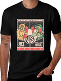 Bitcoin vs Dollar Bill Boxing Match Black T-Shirt