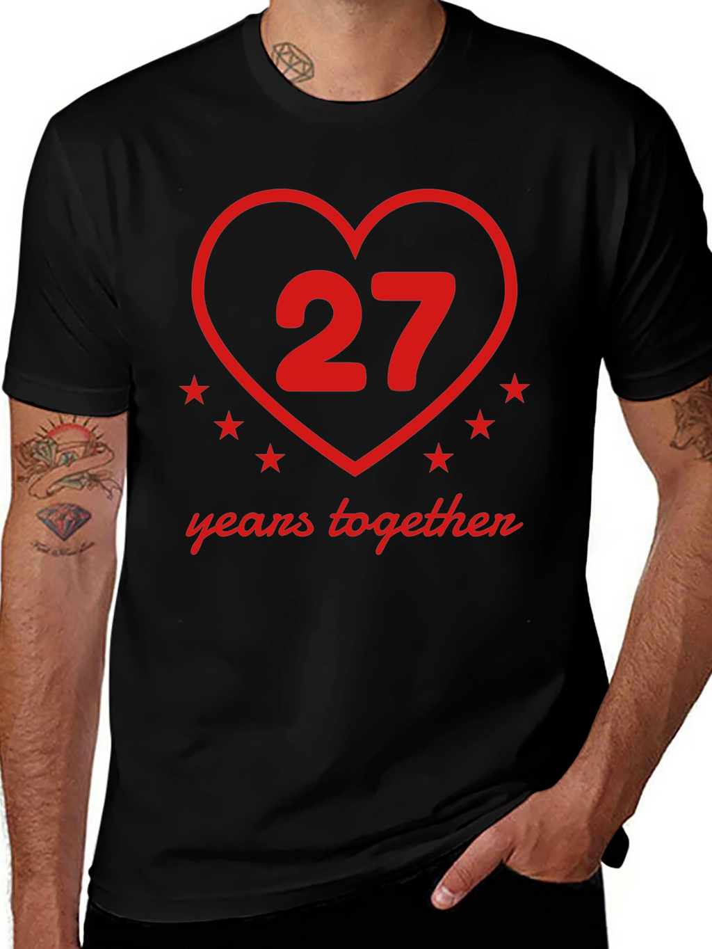 27 Years Together Anniversary Black T-Shirt