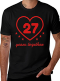 27 Years Together Anniversary Black T-Shirt