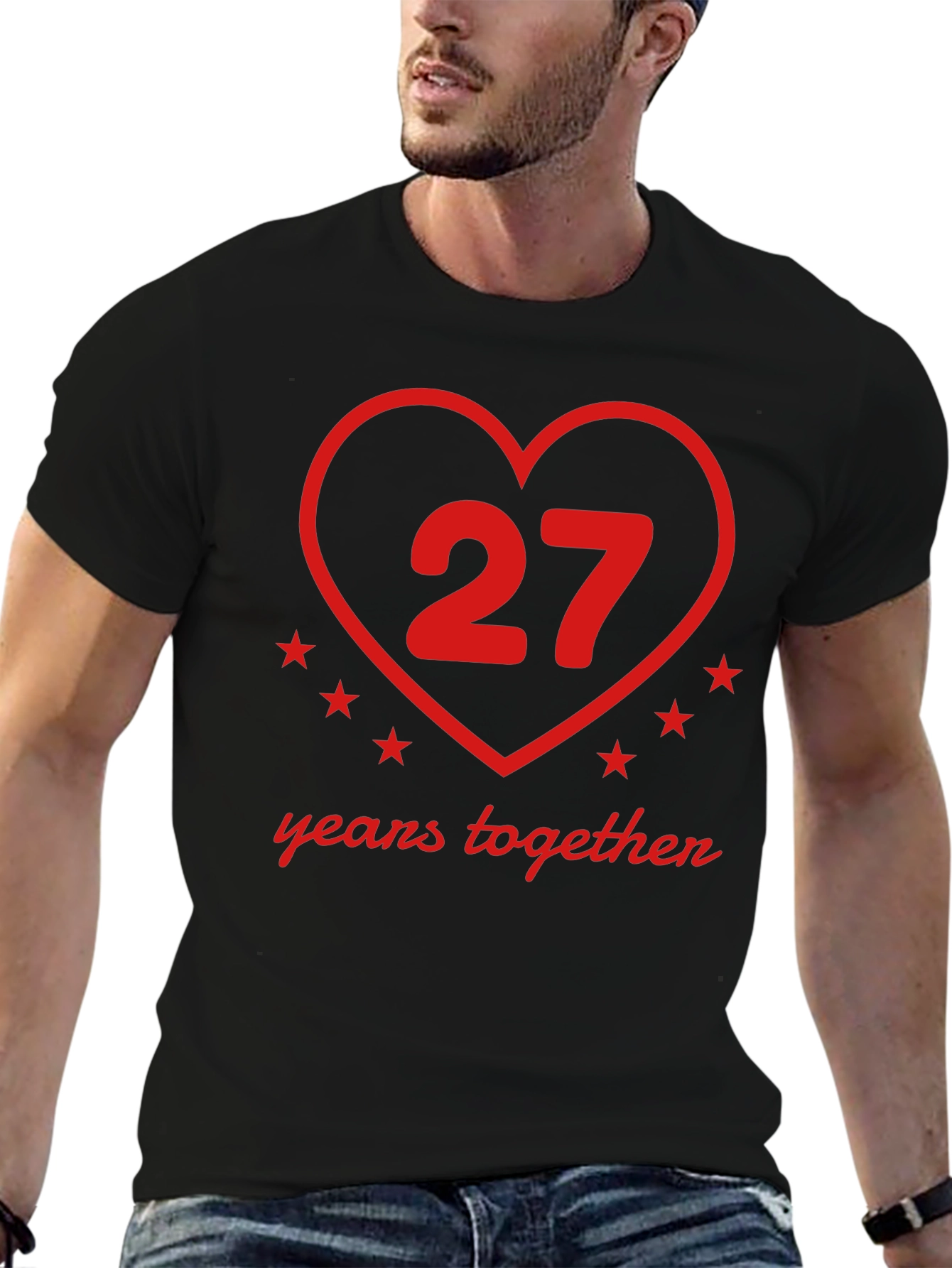 27 Years Together Anniversary Black T-Shirt