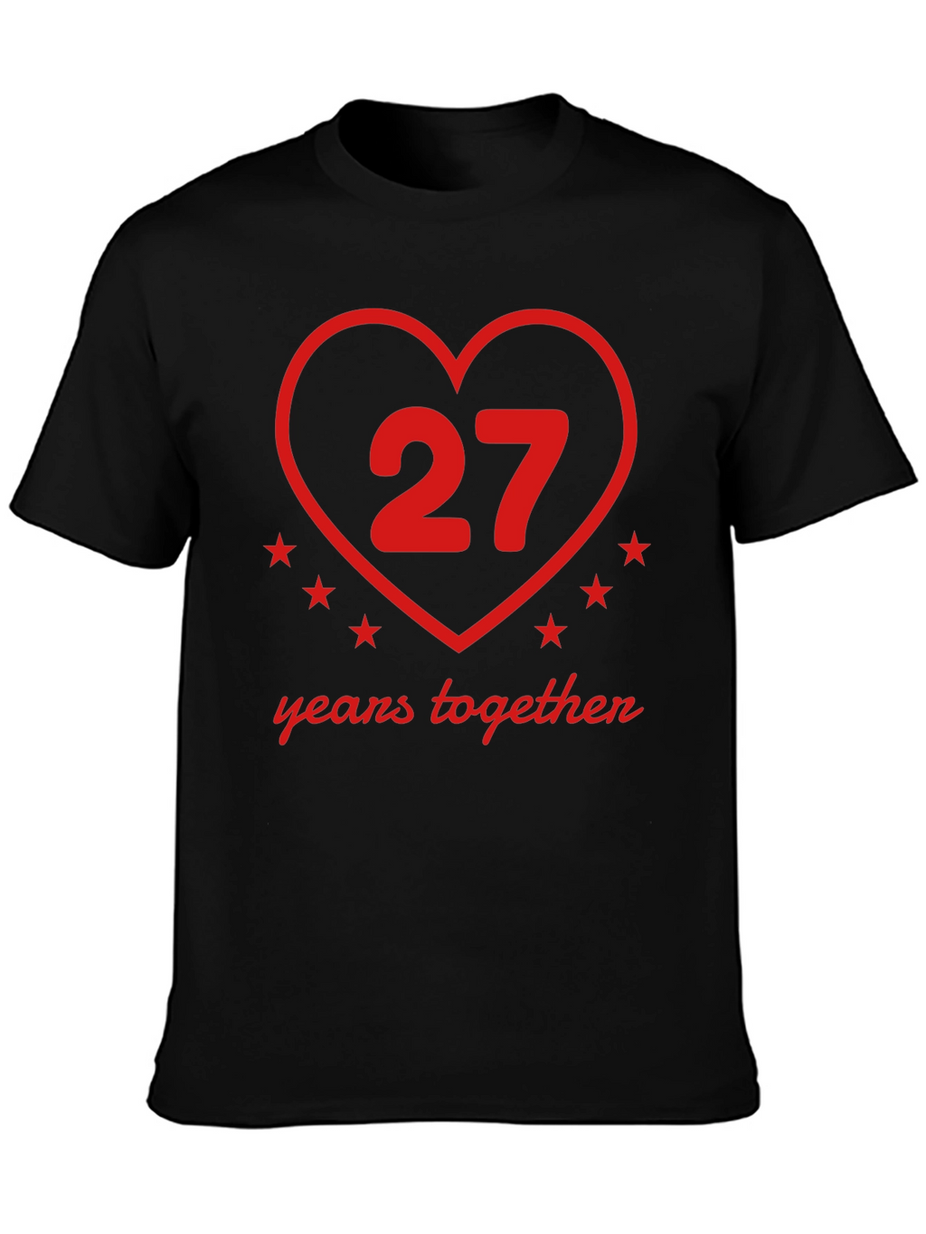 27 Years Together Anniversary Black T-Shirt
