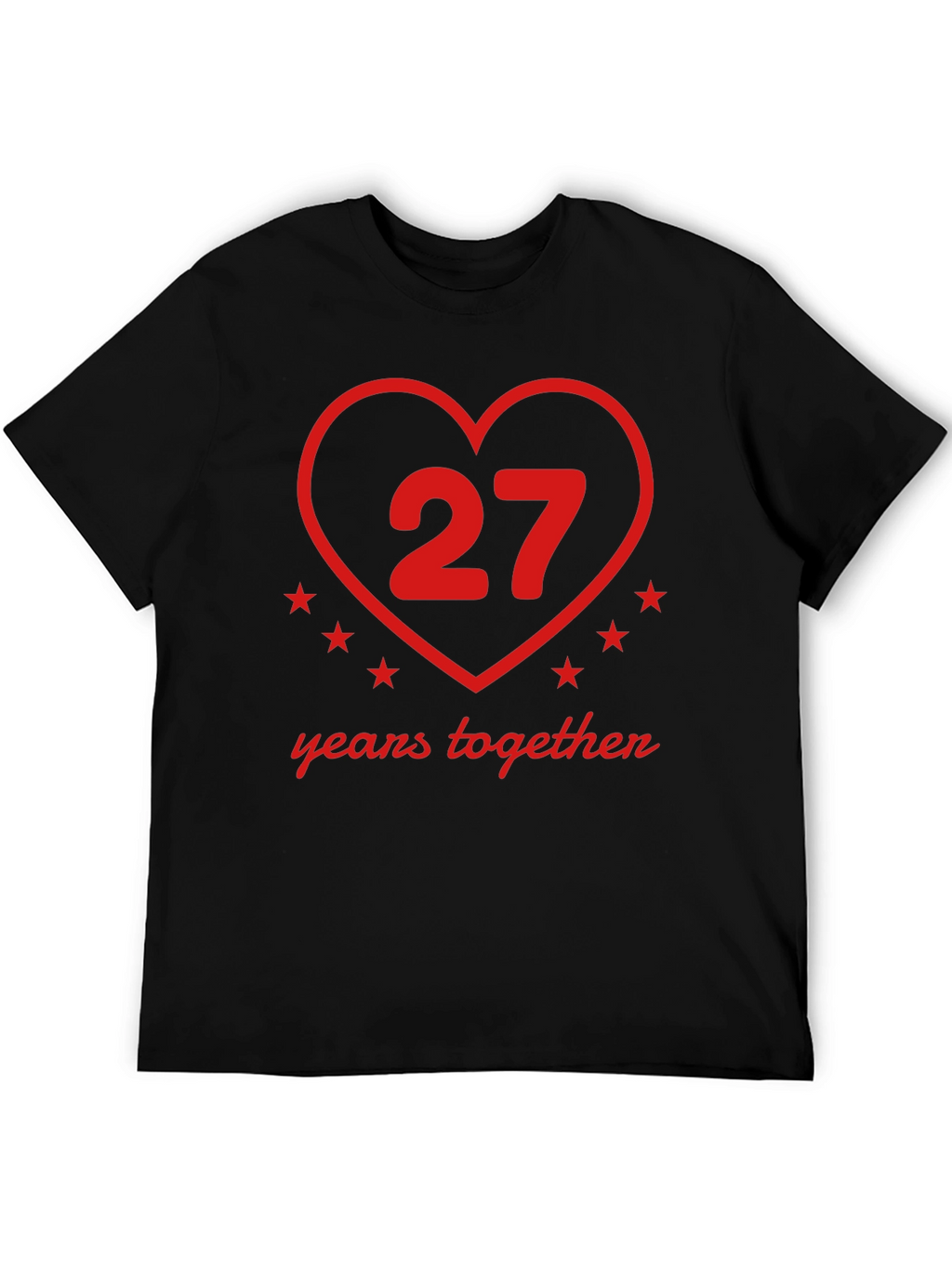 27 Years Together Anniversary Black T-Shirt
