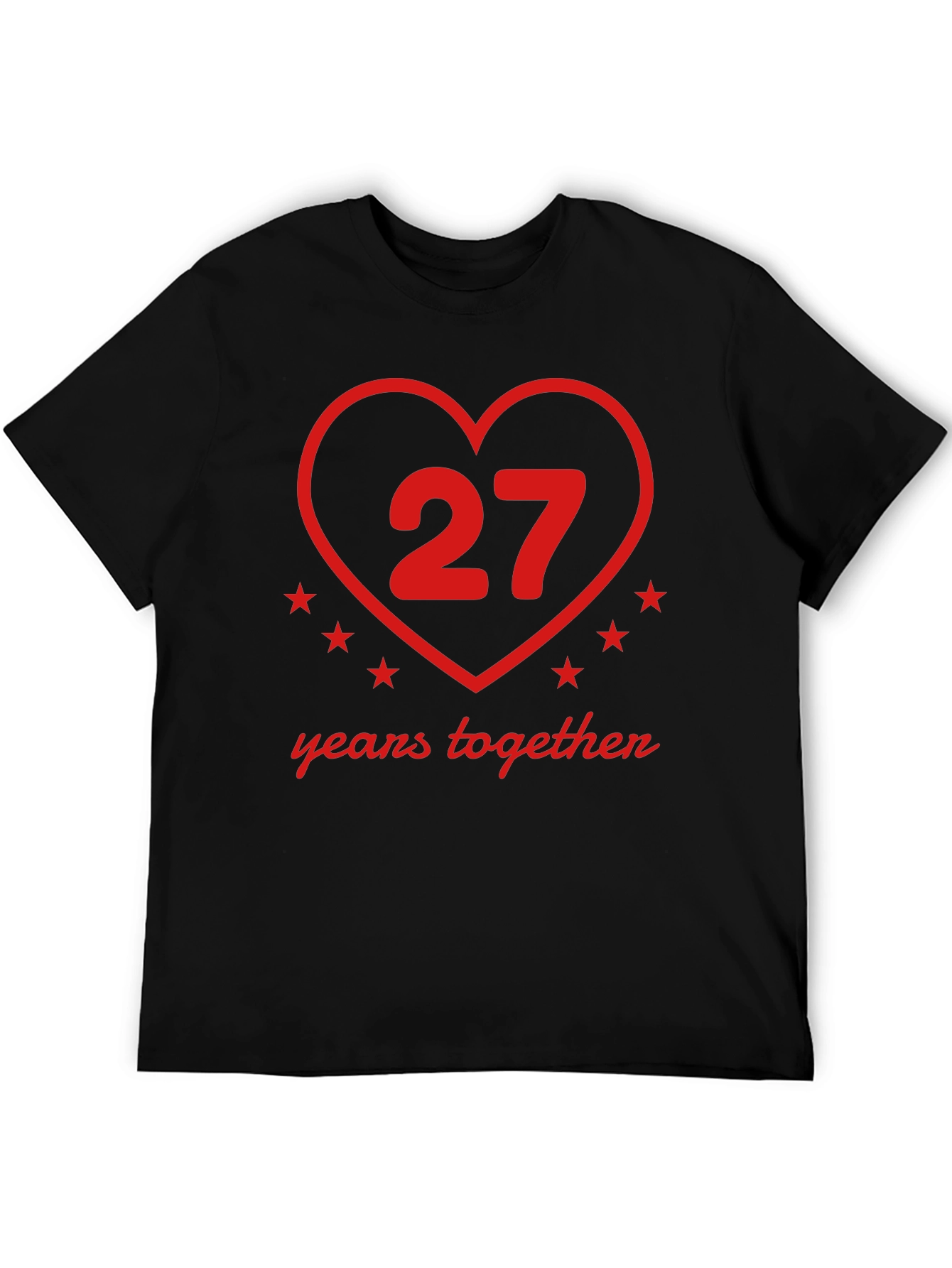 27 Years Together Anniversary Black T-Shirt