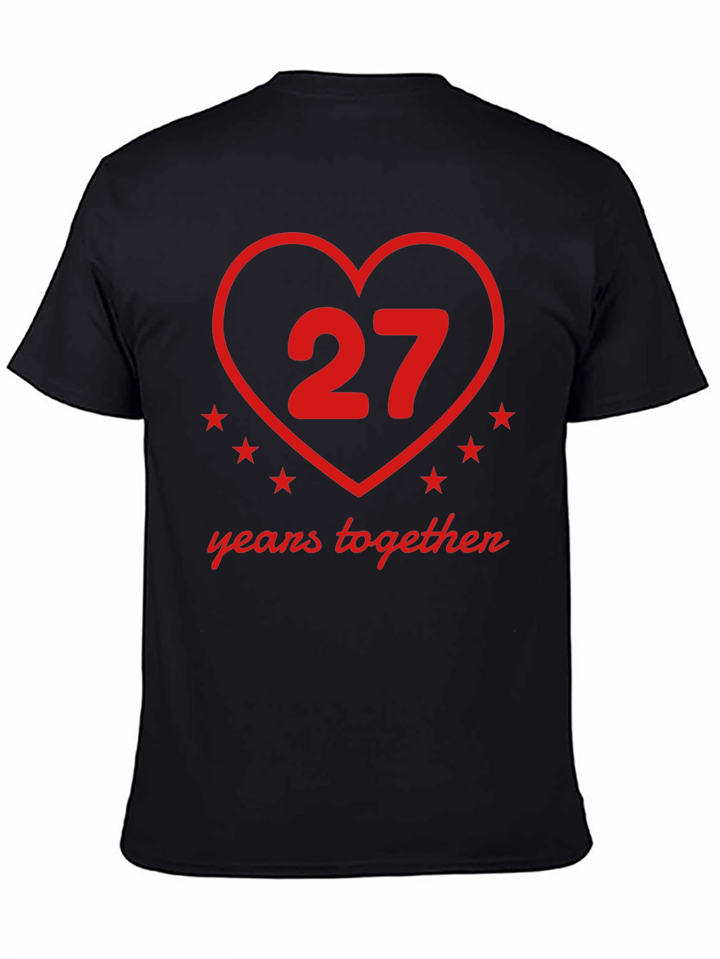 27 Years Together Anniversary Black T-Shirt