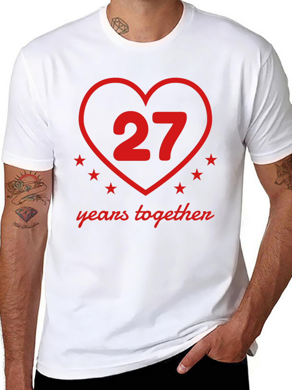 27 Years Together Anniversary Black T-Shirt