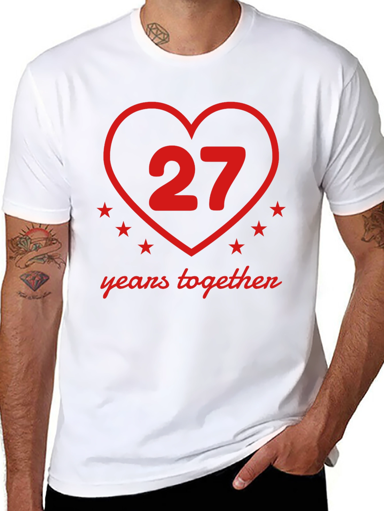 27 Years Together Anniversary Black T-Shirt