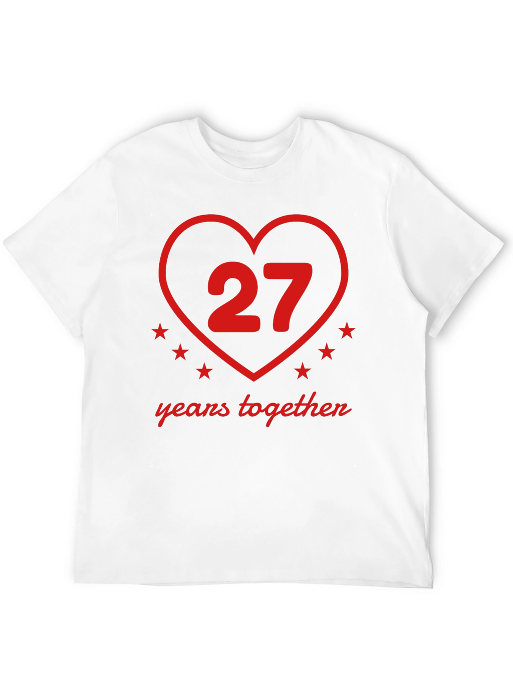 27 Years Together Anniversary Black T-Shirt