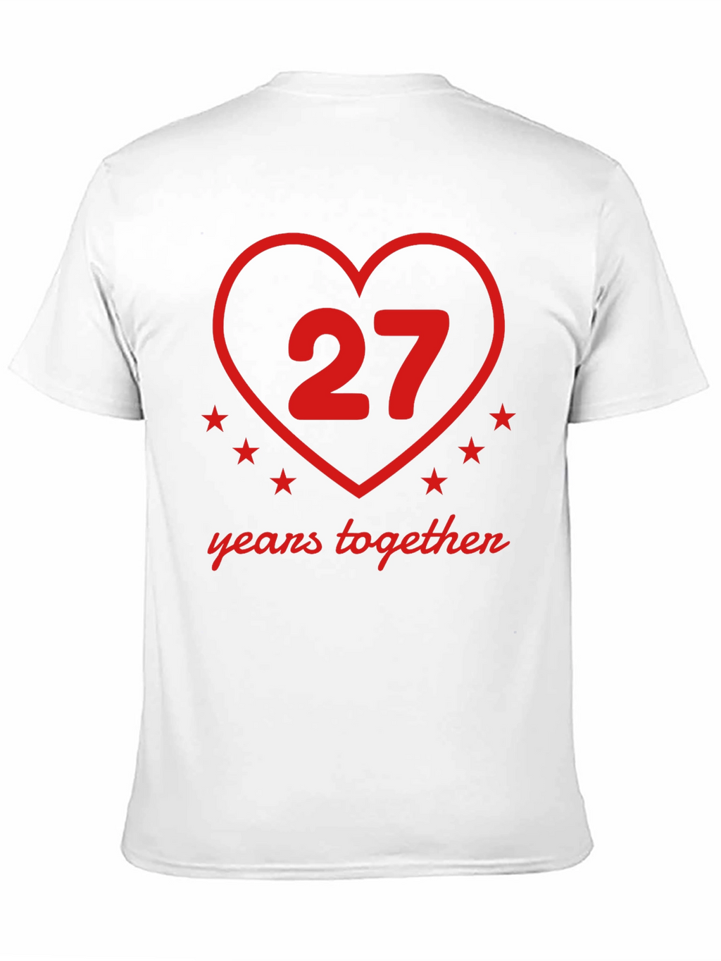 27 Years Together Anniversary Black T-Shirt