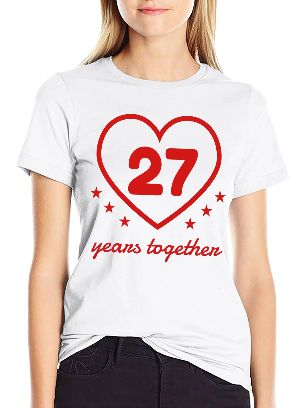 27 Years Together Anniversary Black T-Shirt
