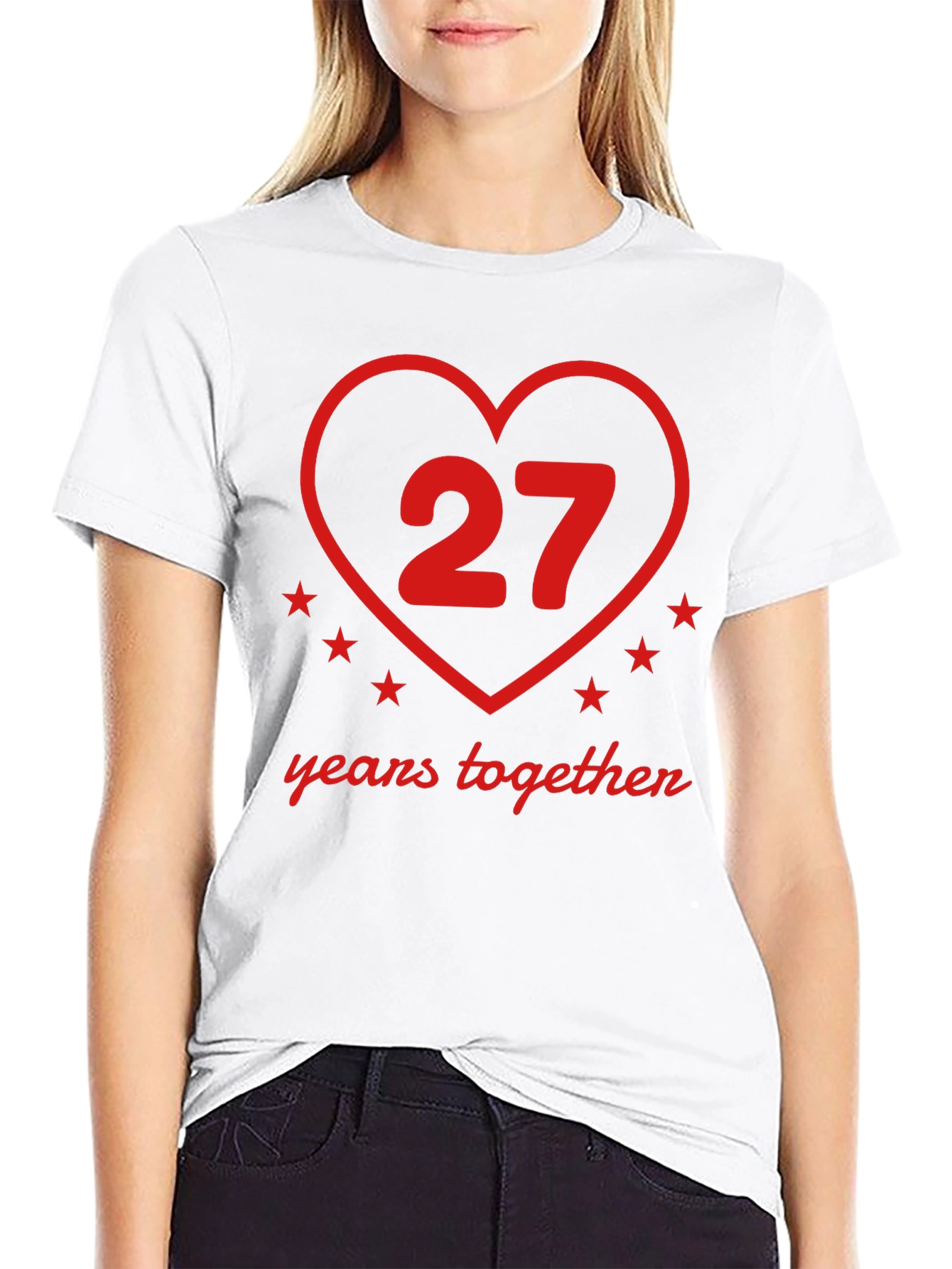 27 Years Together Anniversary Black T-Shirt