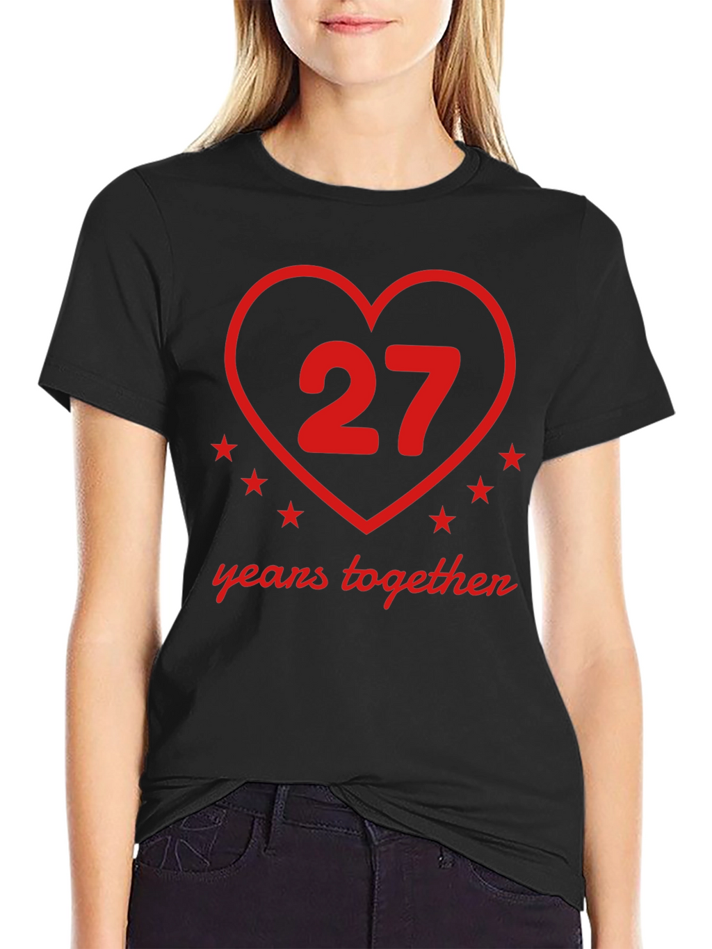 27 Years Together Anniversary Black T-Shirt