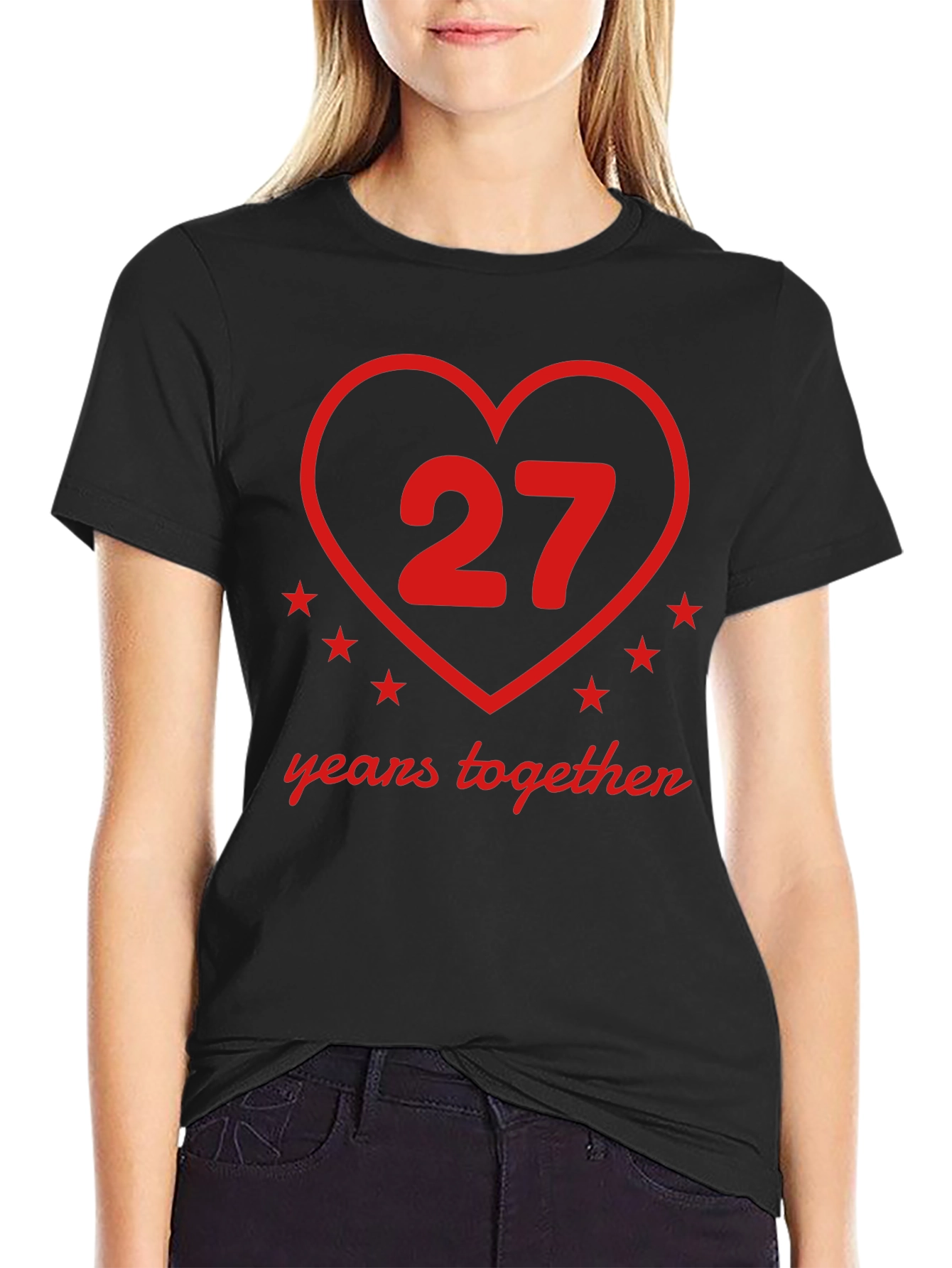 27 Years Together Anniversary Black T-Shirt