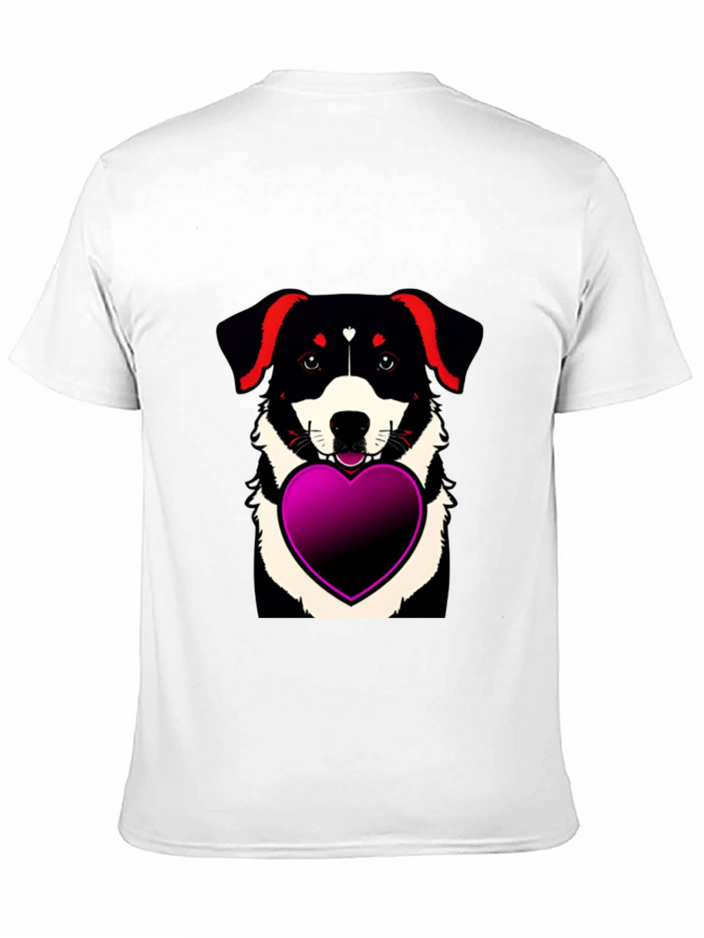 Dog with Heart T-Shirt - Mens Black Tee
