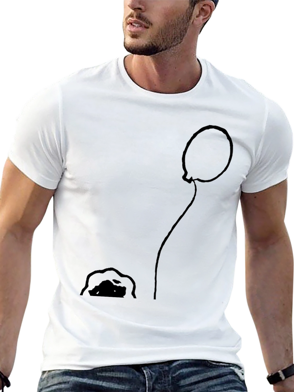 Balloon and Mound Black Graphic Tee