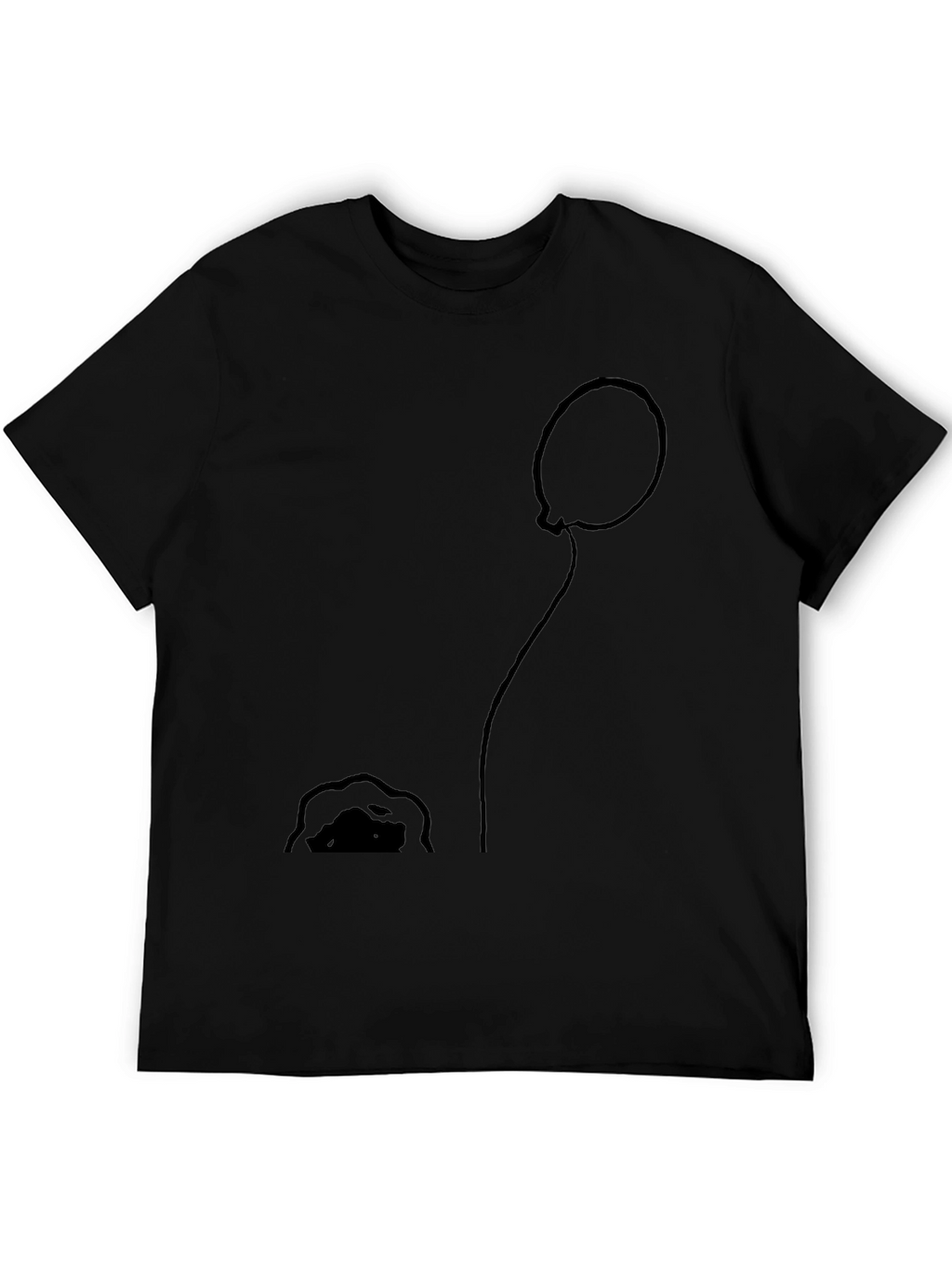Balloon and Mound Black Graphic Tee