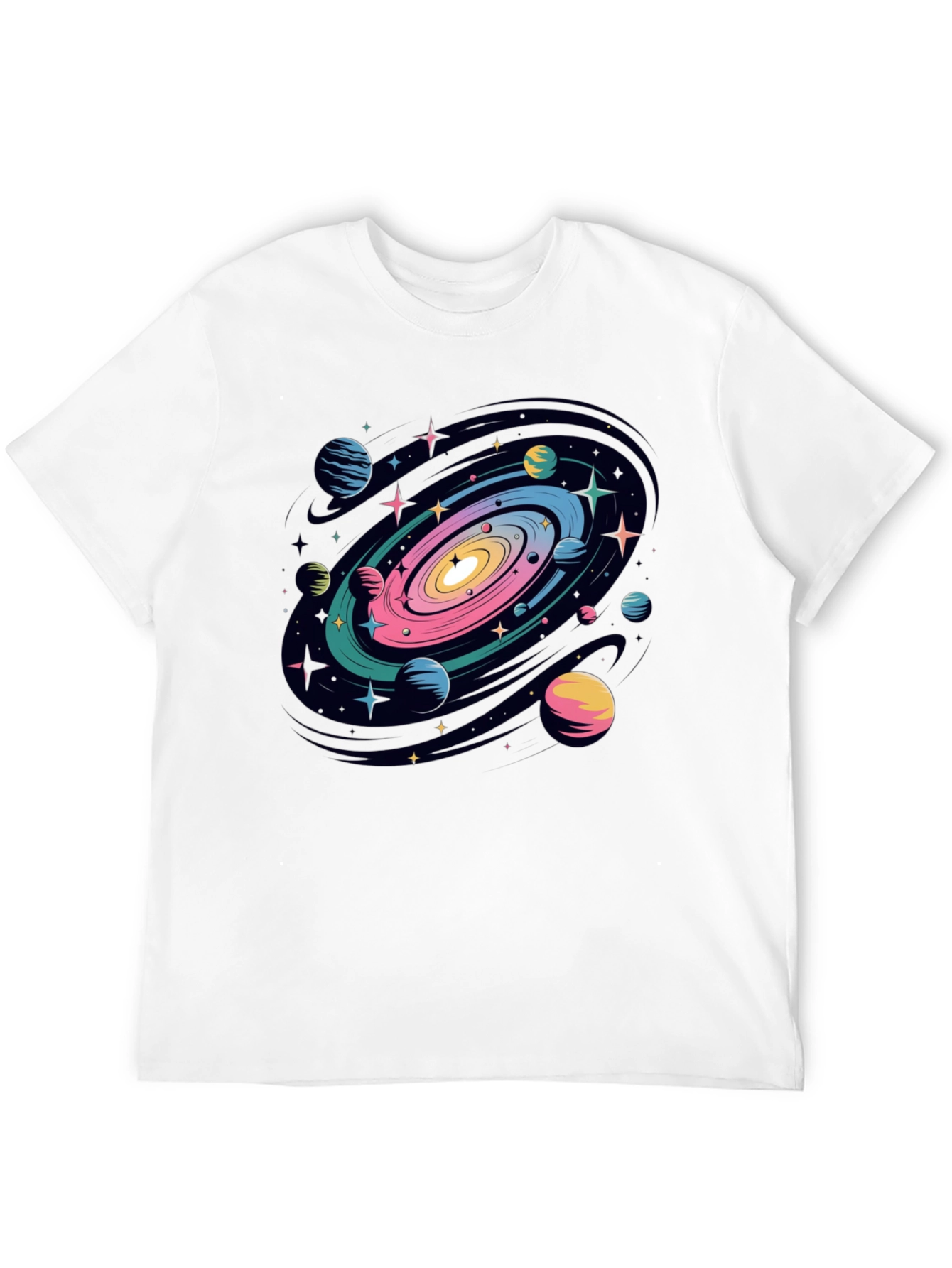 Galaxy Print Black T-Shirt