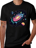 Galaxy Print Black T-Shirt