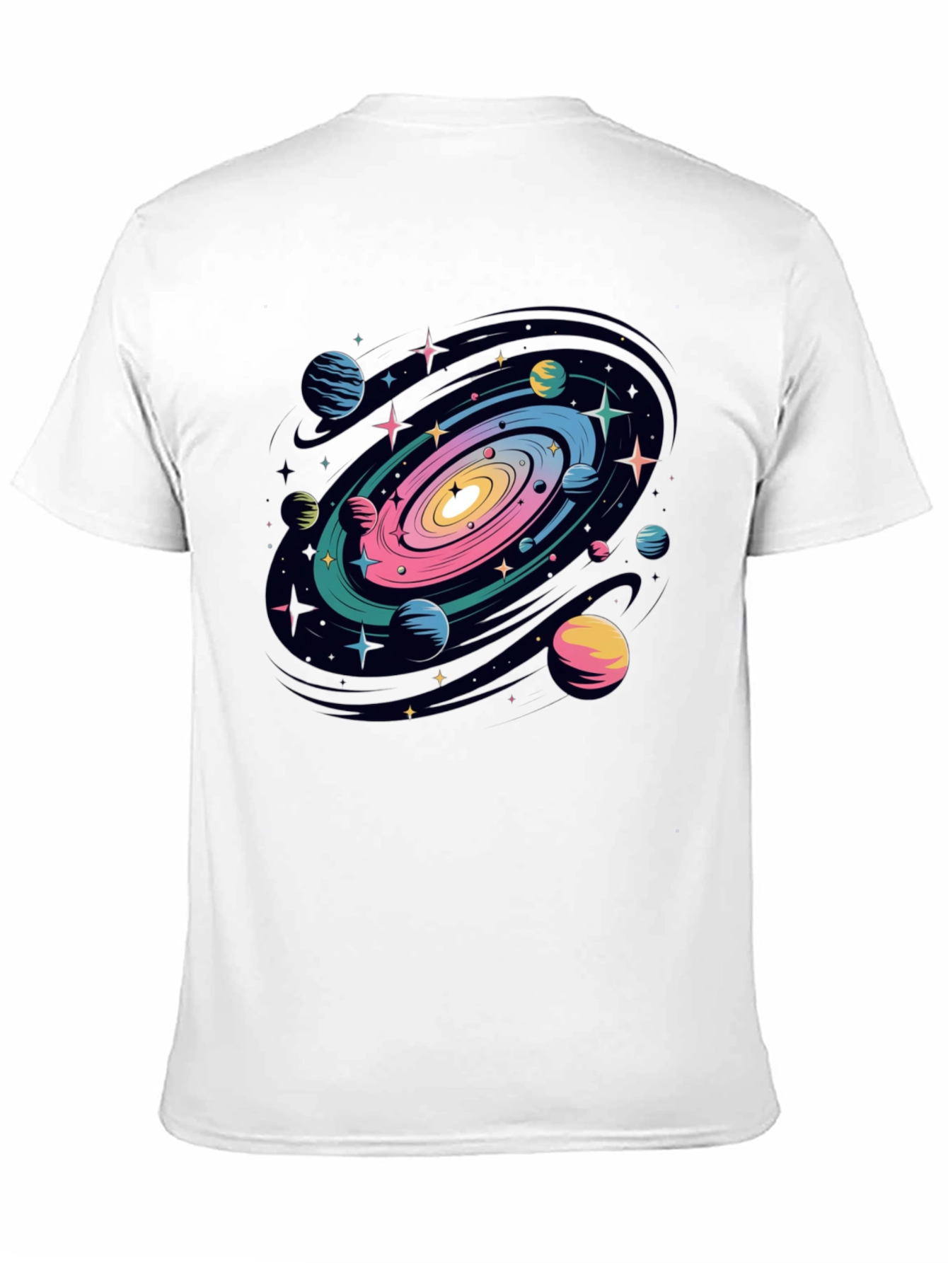 Galaxy Print Black T-Shirt