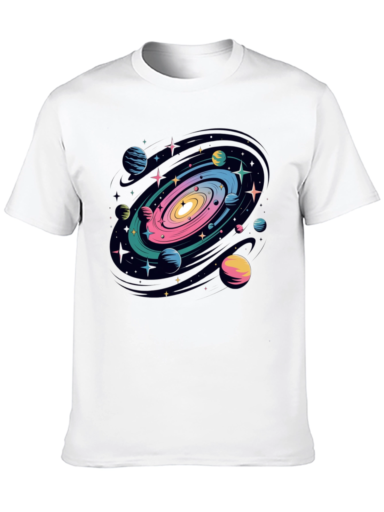 Galaxy Print Black T-Shirt