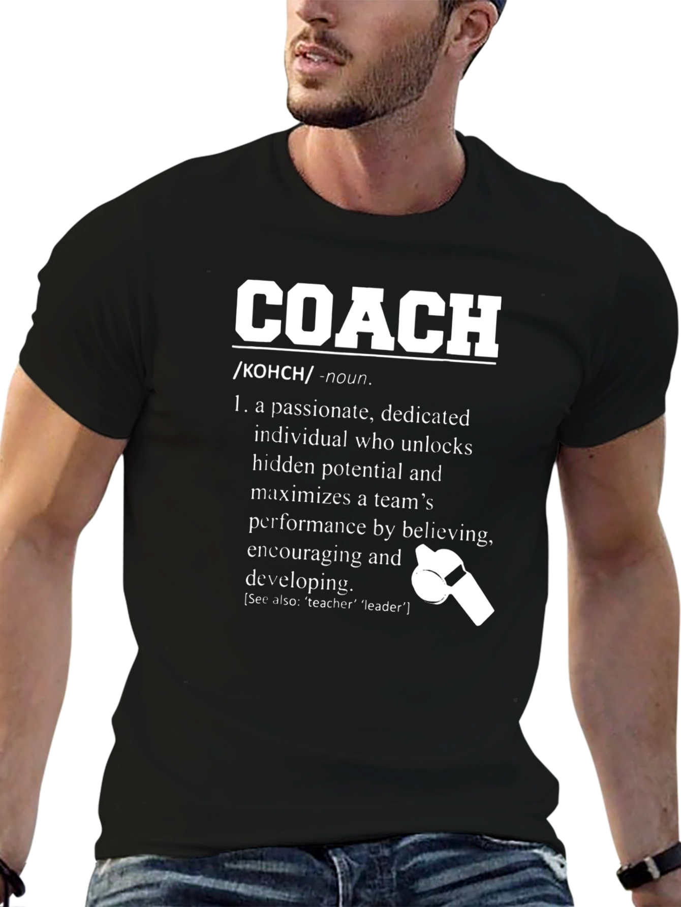 Passionate Coach Definition Graphic T-Shirt