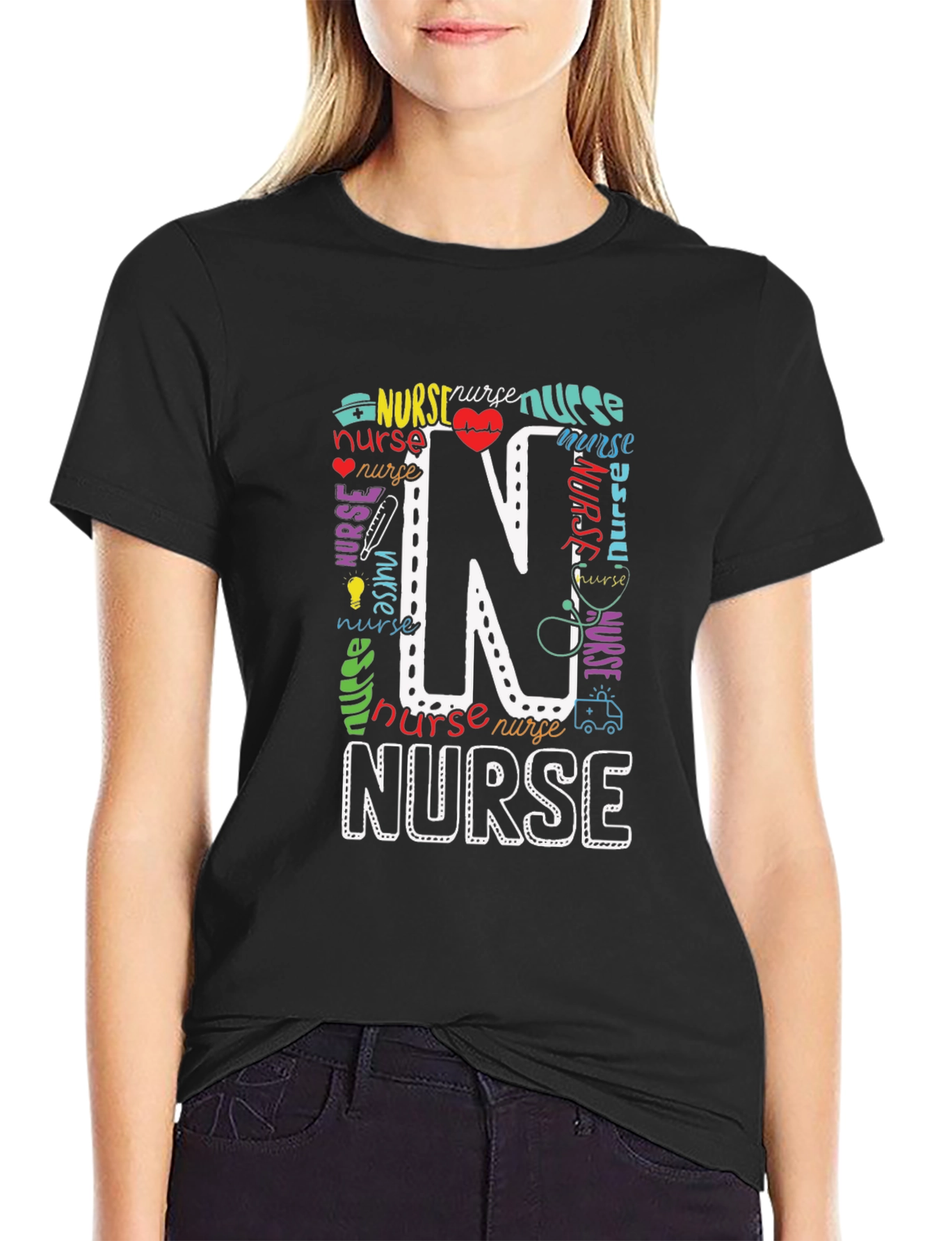 Nurse Graphic Print T-Shirt