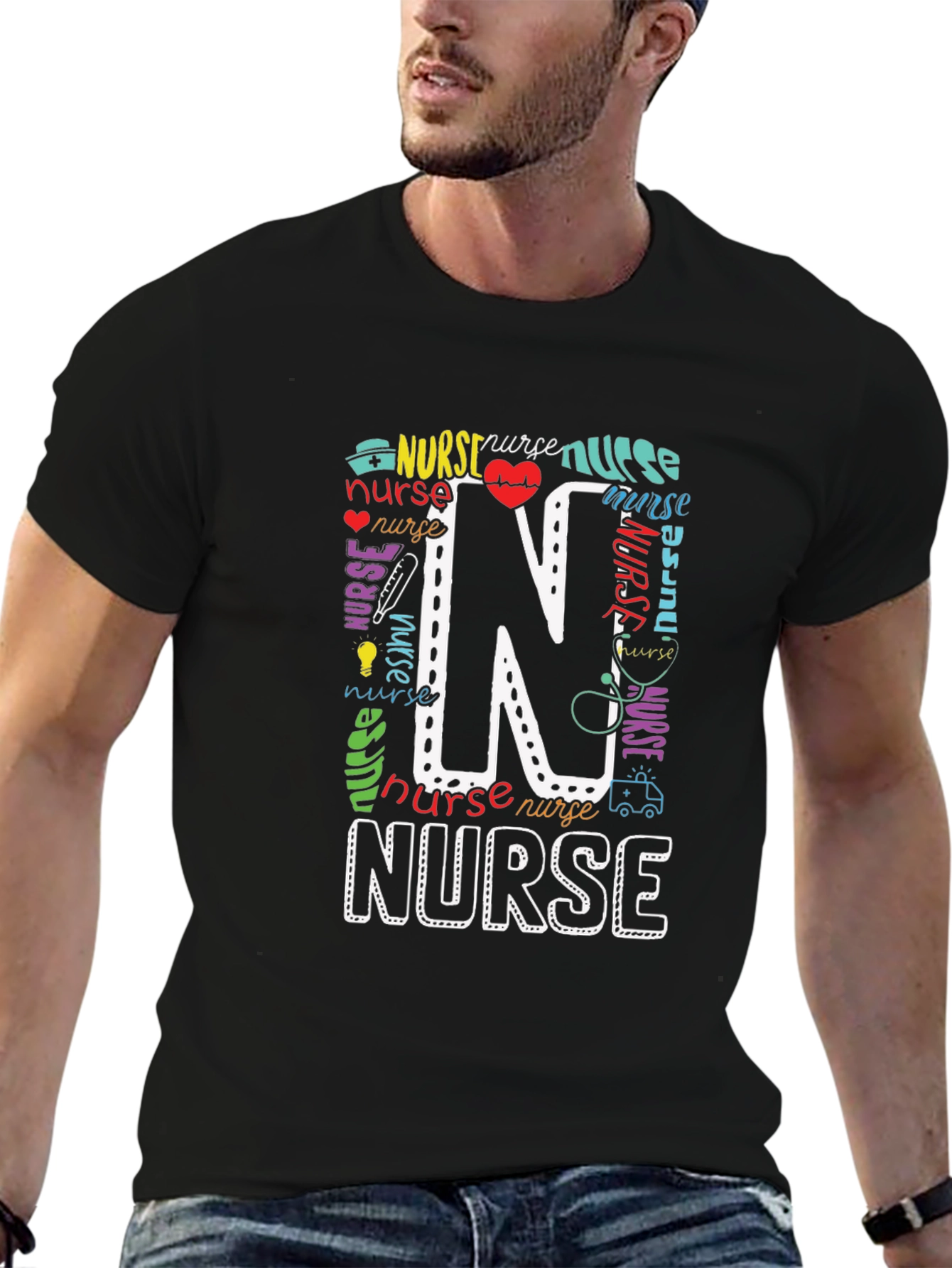 Nurse Graphic Print T-Shirt