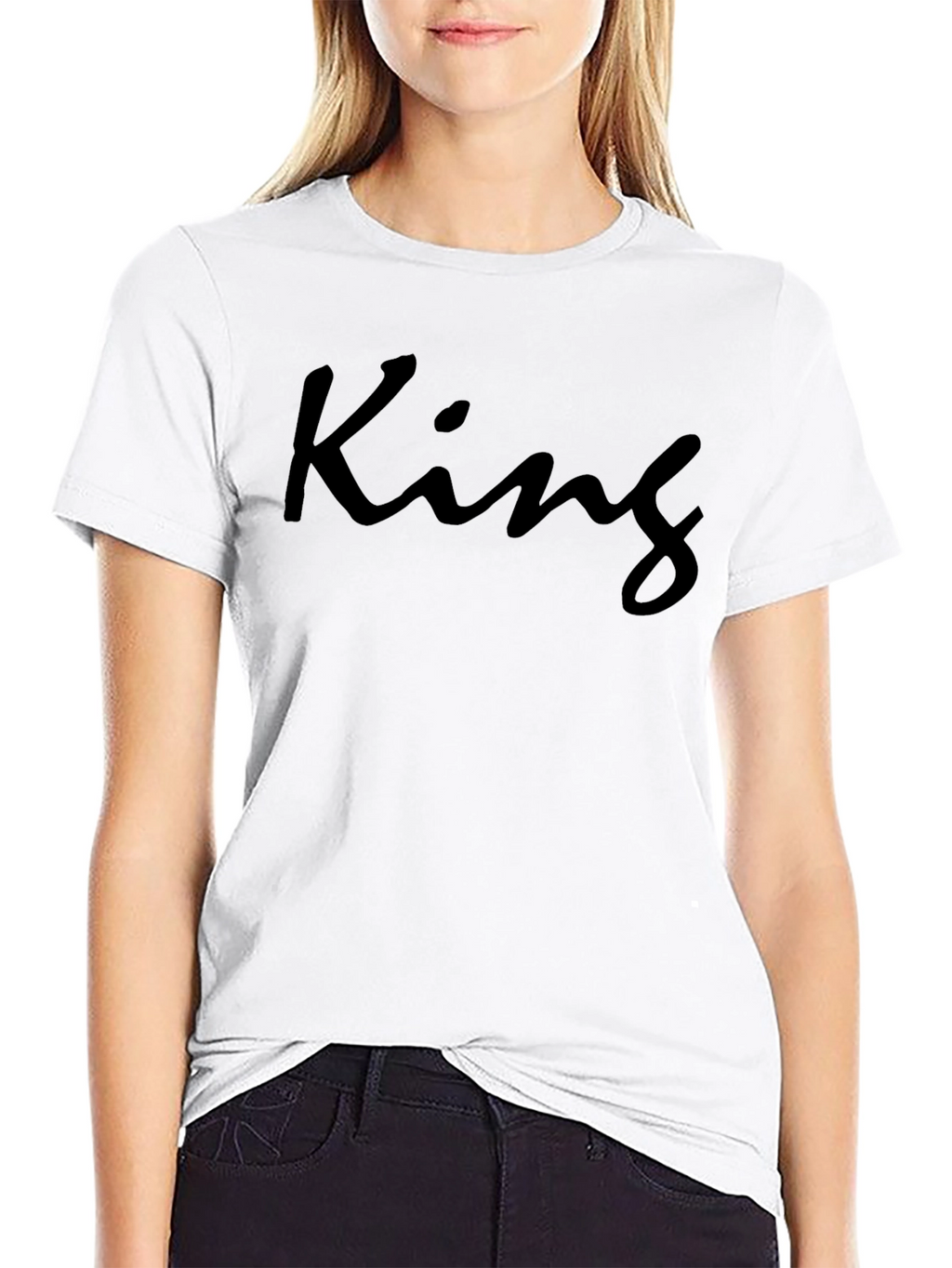 King Graphic T-Shirt - Modern Crew Neck Tee