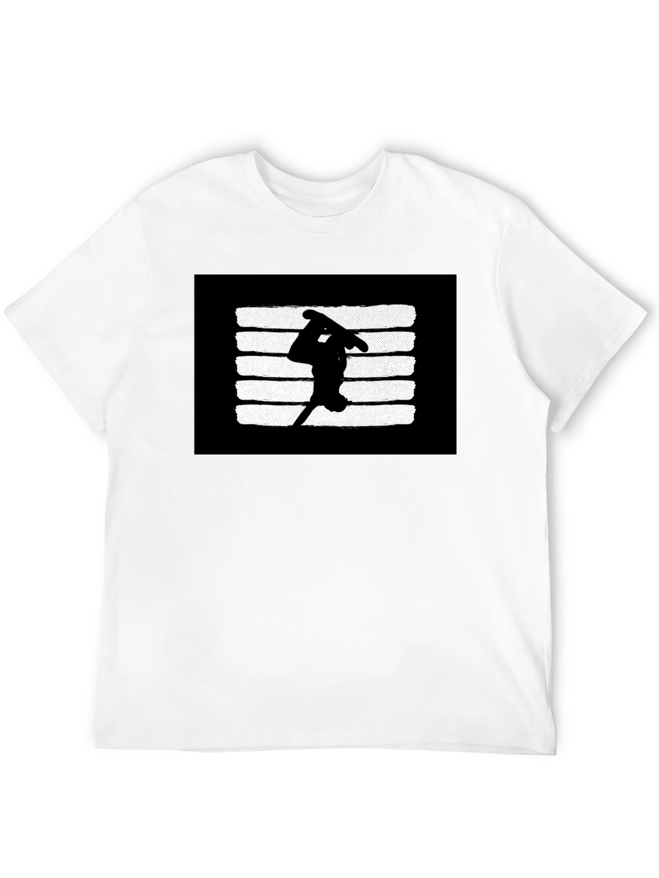 Skateboarder Graphic T-Shirt - Black Casual Tee