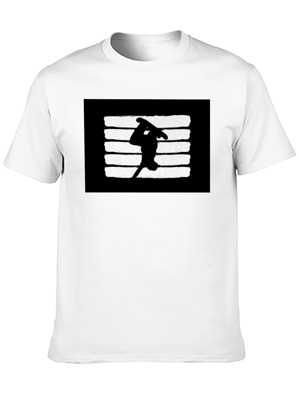 Skateboarder Graphic T-Shirt - Black Casual Tee