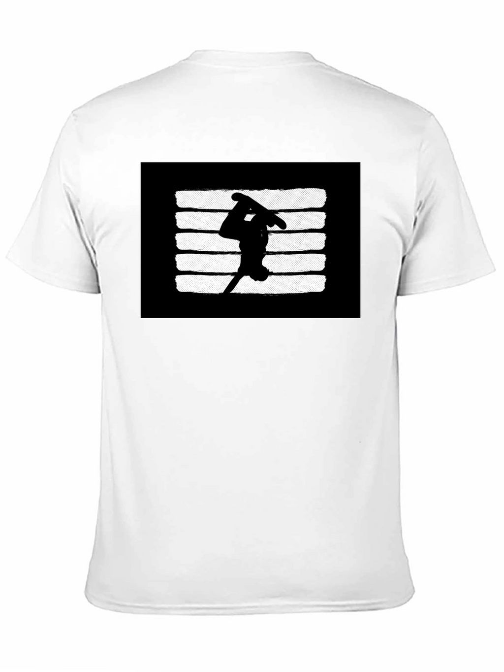 Skateboarder Graphic T-Shirt - Black Casual Tee