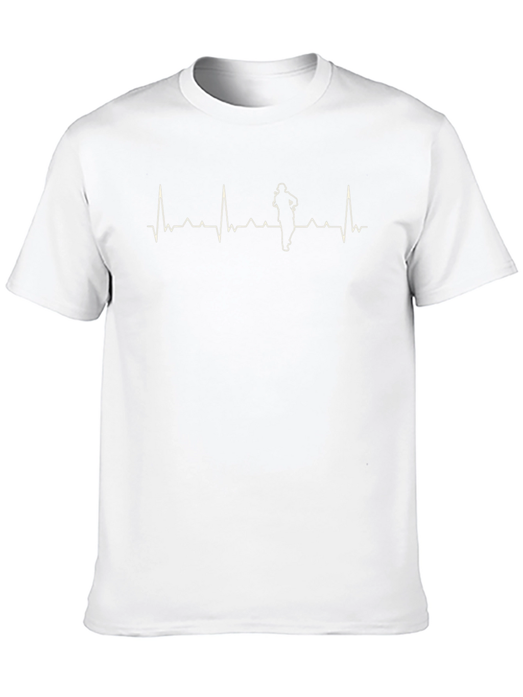 Running Heartbeat Graphic T-Shirt - Black