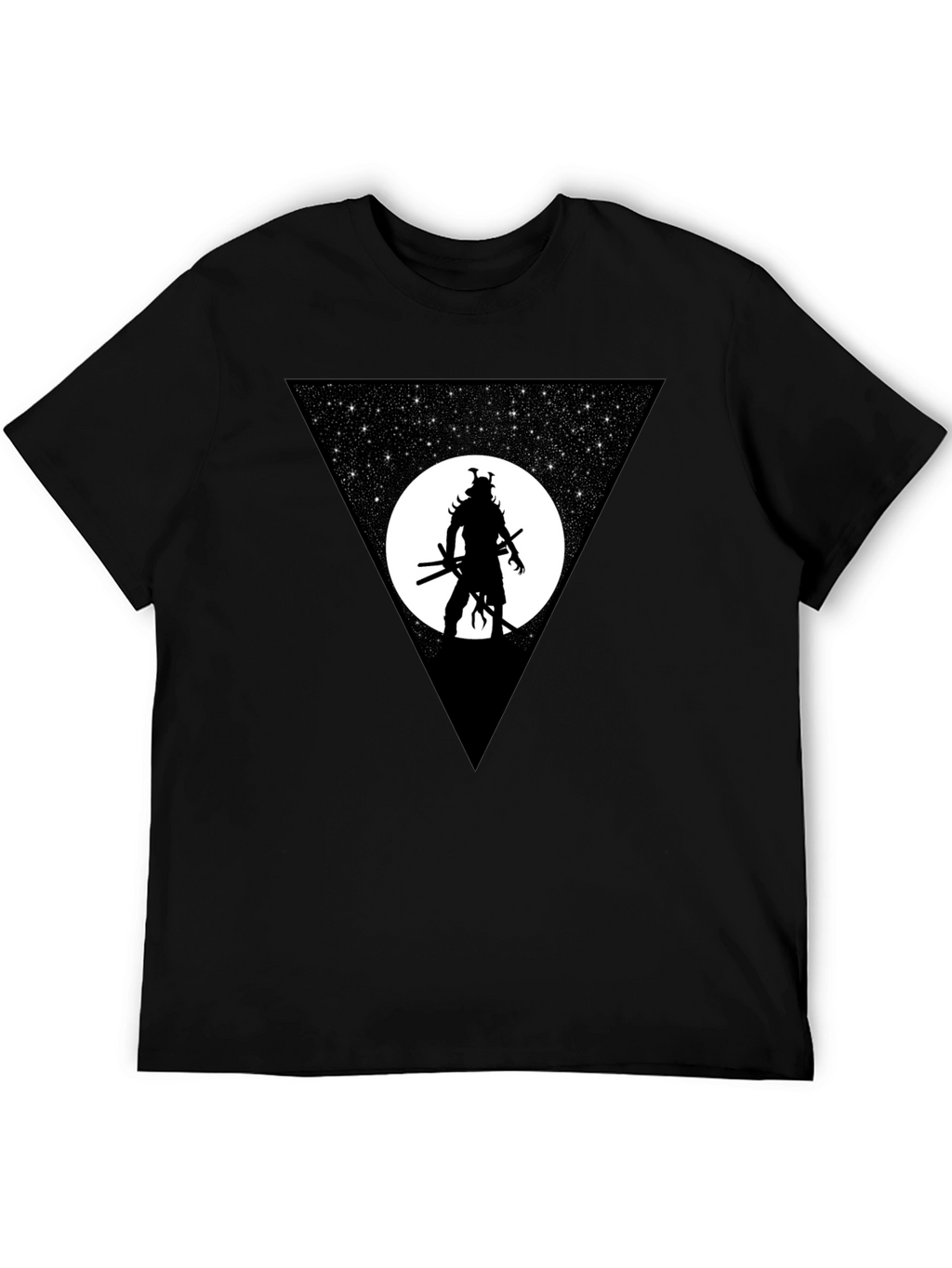 Samurai Warrior Stargazing Graphic T-Shirt