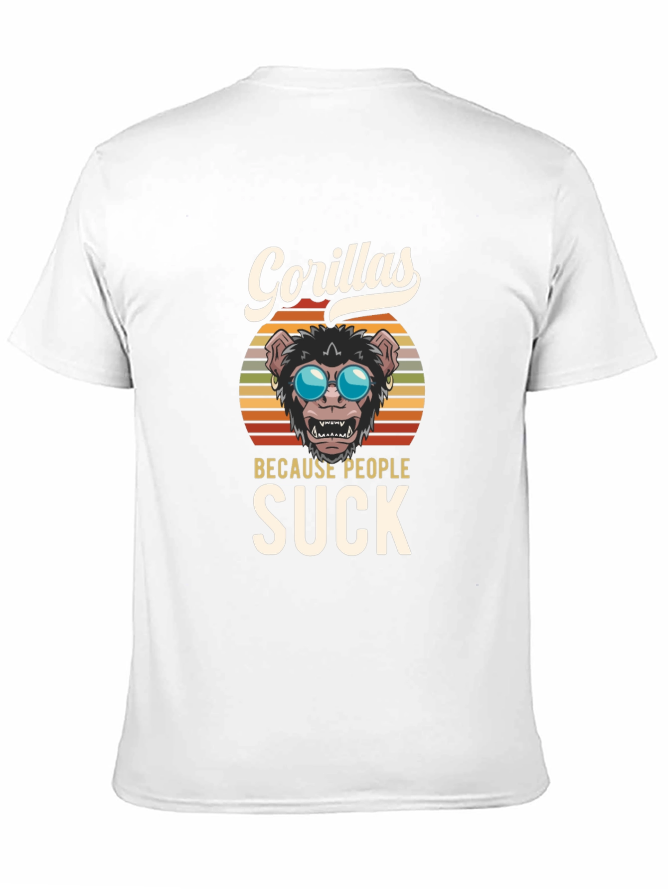 Gorillas Because People Suck Graphic T-Shirt
