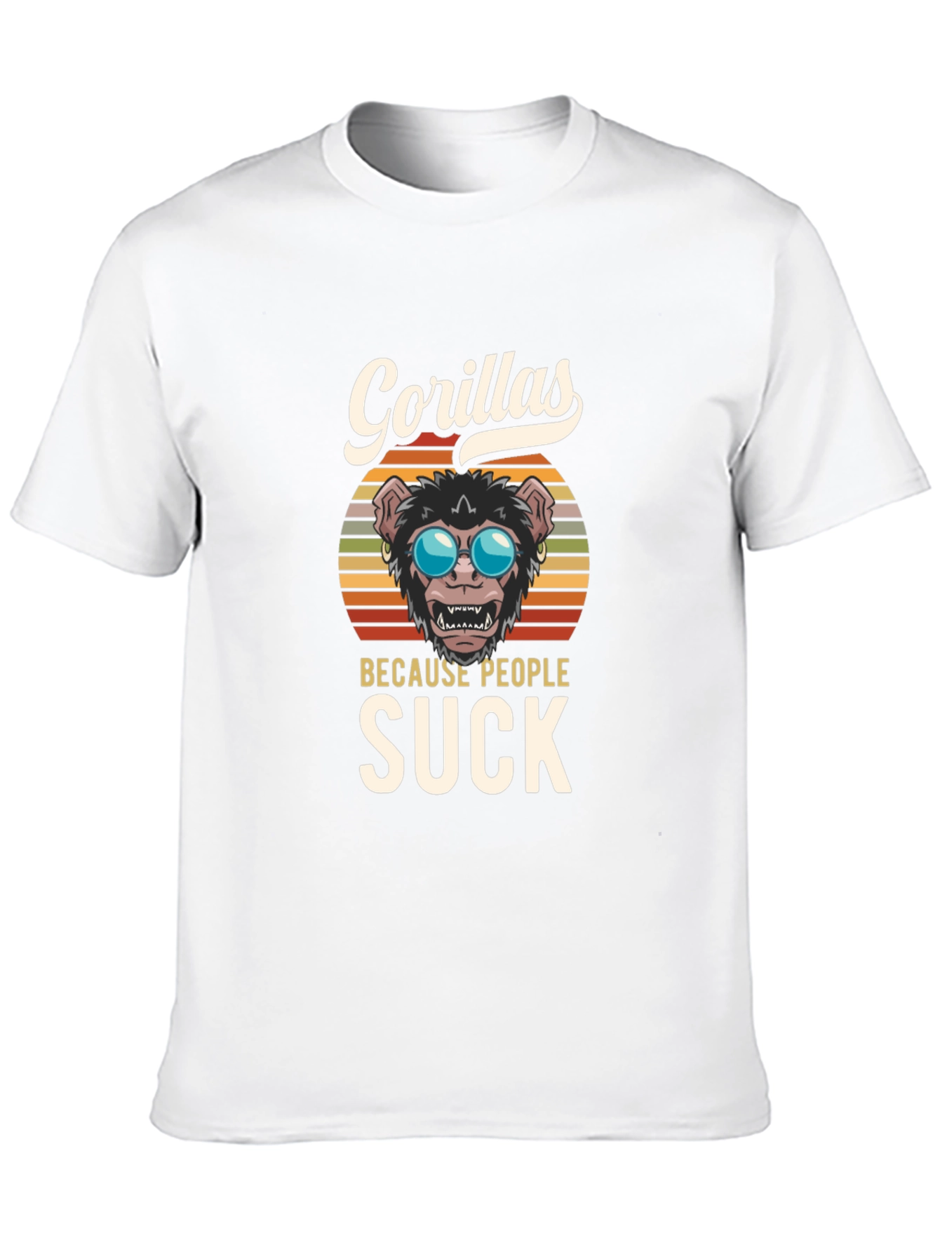 Gorillas Because People Suck Graphic T-Shirt