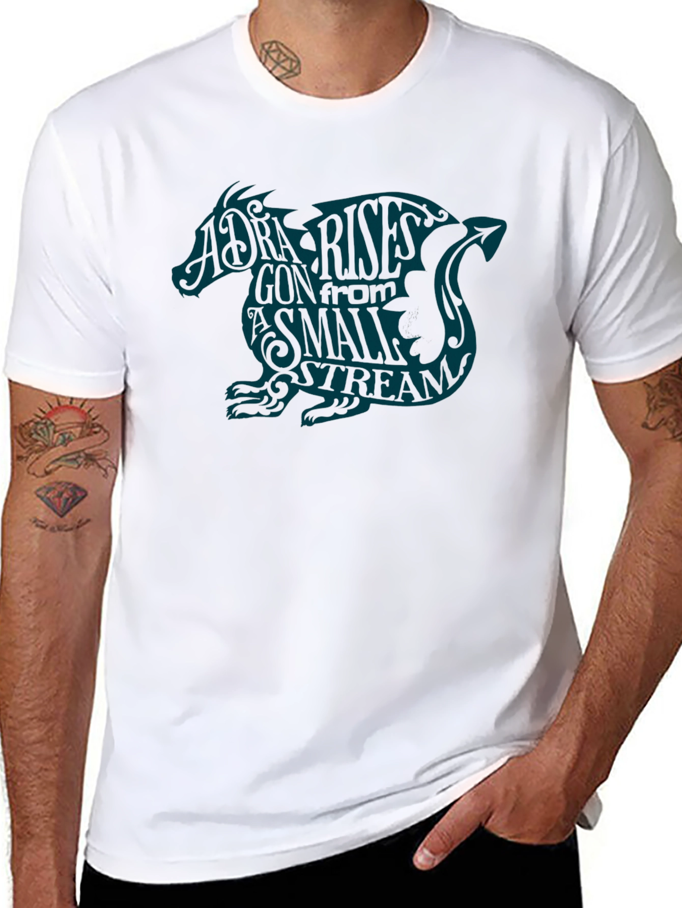 Dragon Rises Graphic T-Shirt - Black Crew Neck Tee