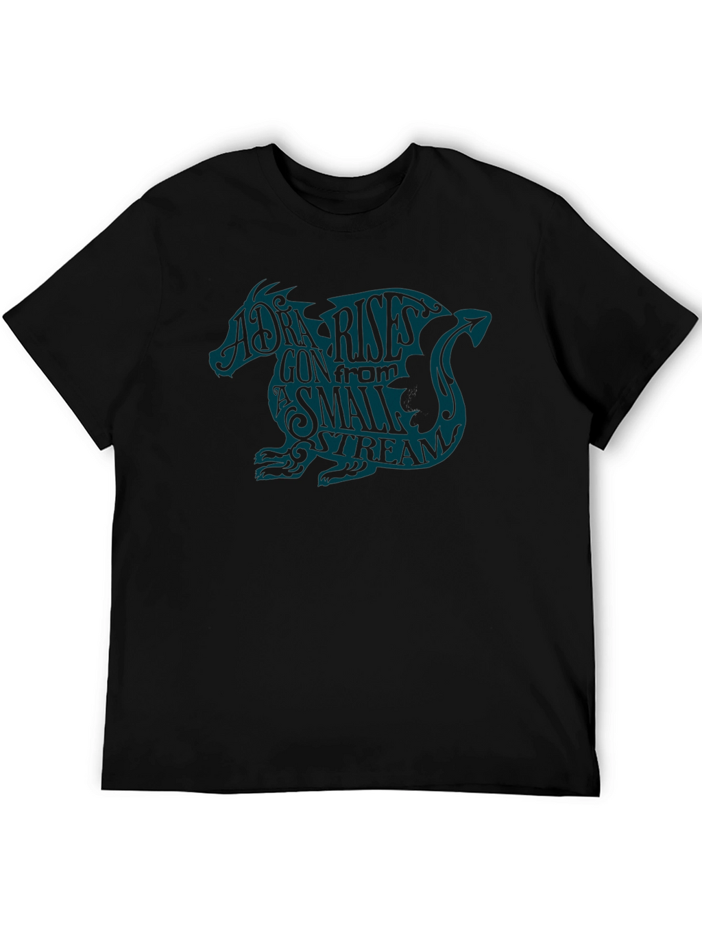 Dragon Rises Graphic T-Shirt - Black Crew Neck Tee