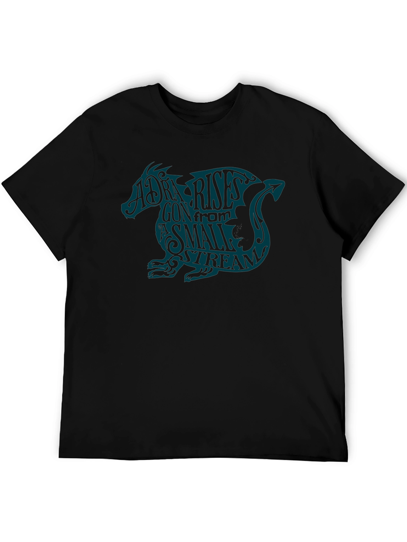 Dragon Rises Graphic T-Shirt - Black Crew Neck Tee