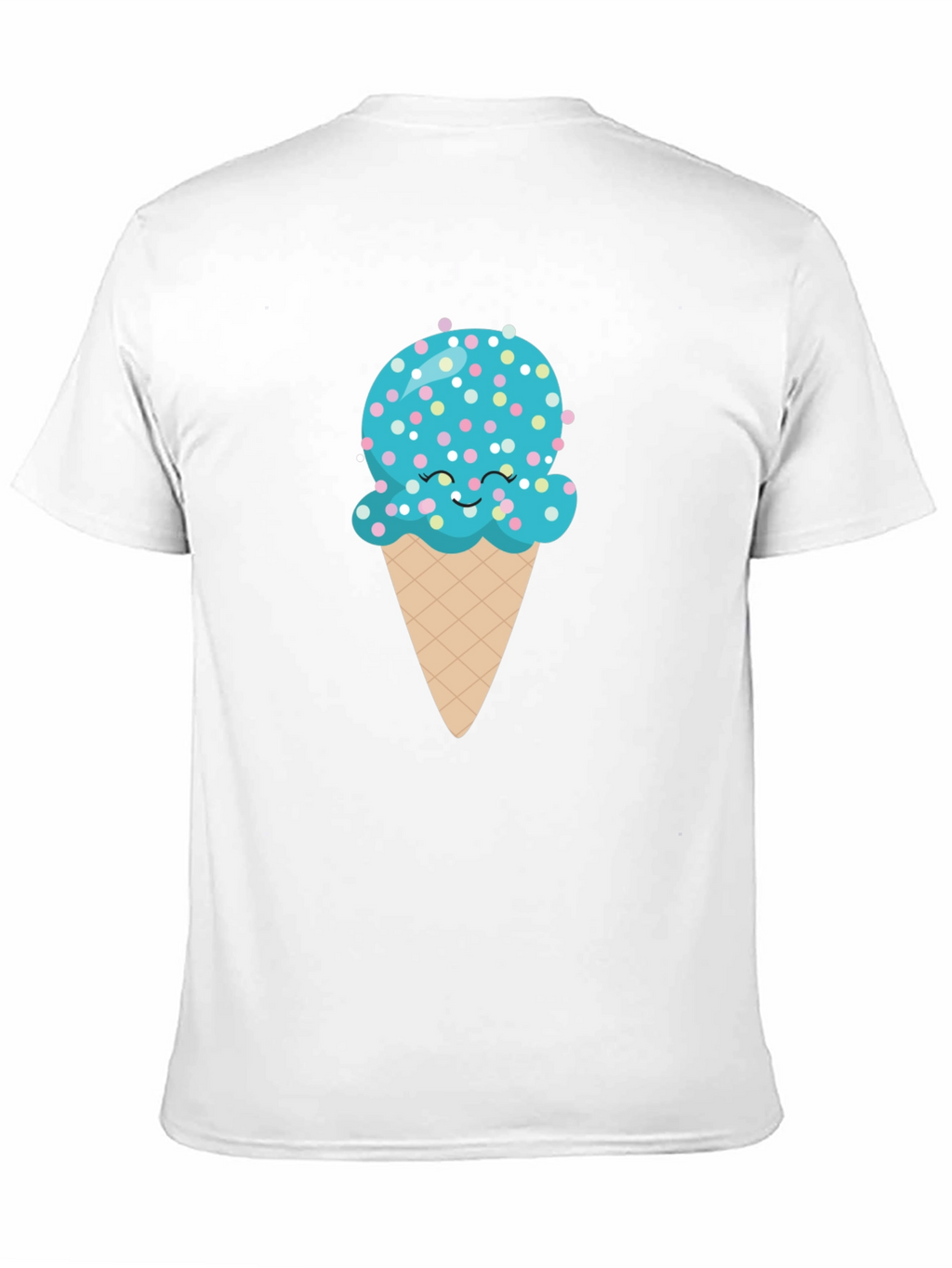 Cute Ice Cream Cone Graphic Tee - Black T-Shirt