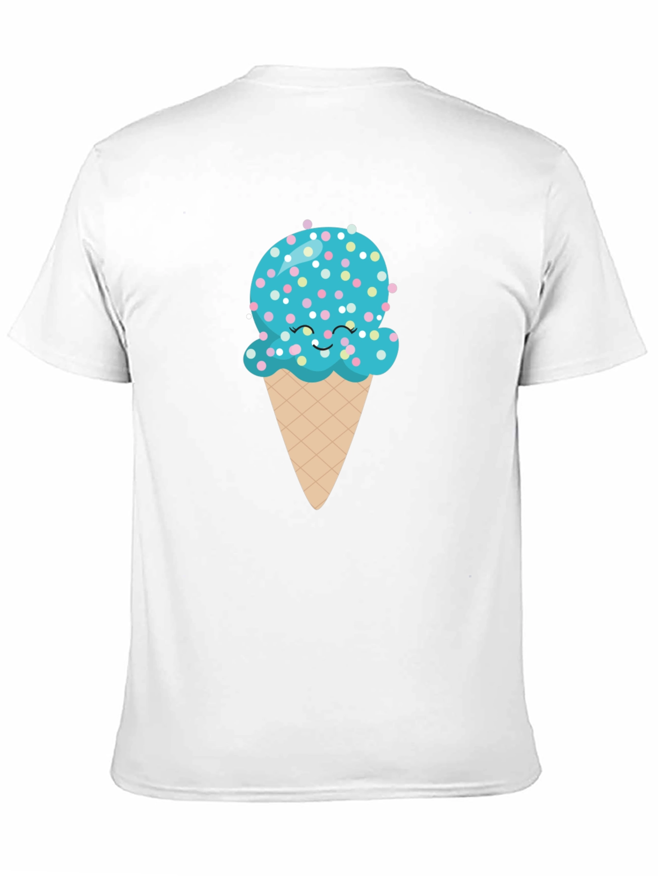 Cute Ice Cream Cone Graphic Tee - Black T-Shirt