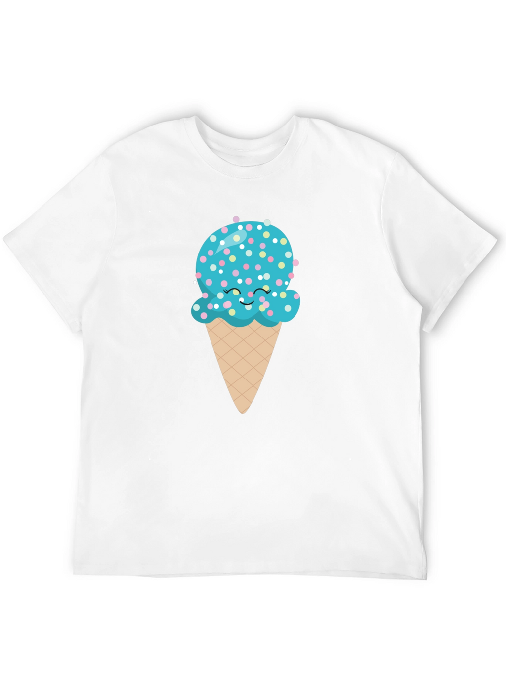 Cute Ice Cream Cone Graphic Tee - Black T-Shirt