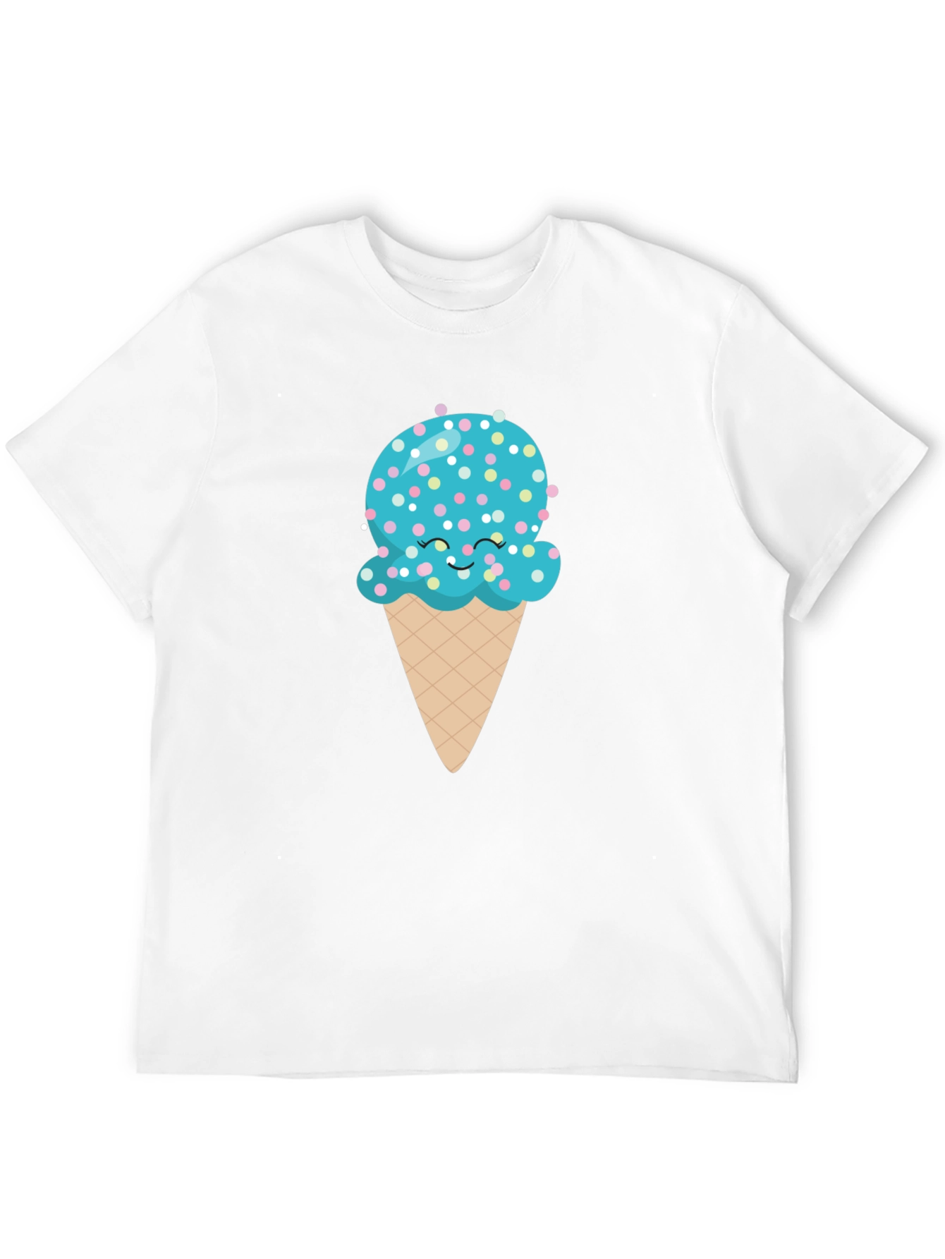 Cute Ice Cream Cone Graphic Tee - Black T-Shirt