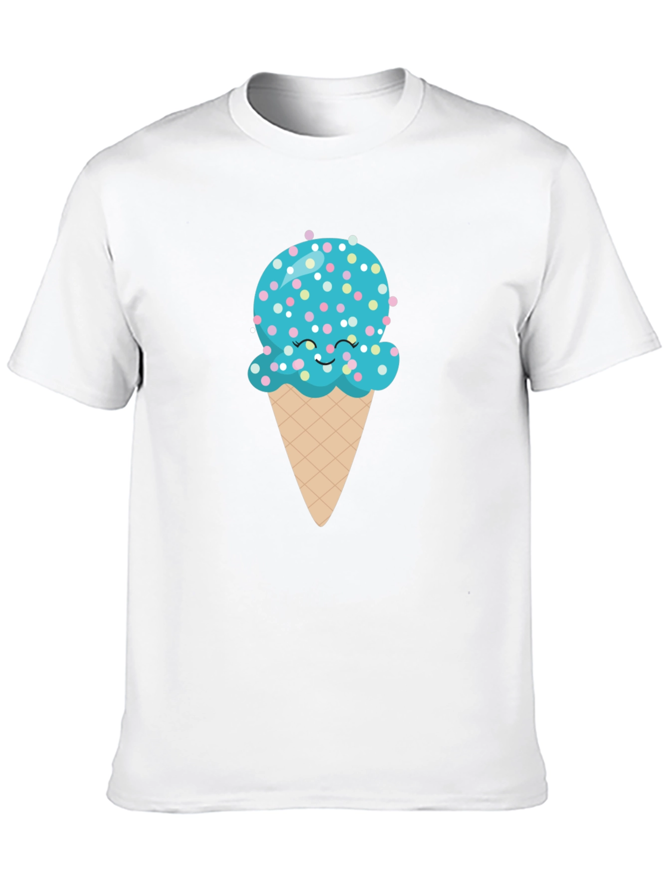 Cute Ice Cream Cone Graphic Tee - Black T-Shirt