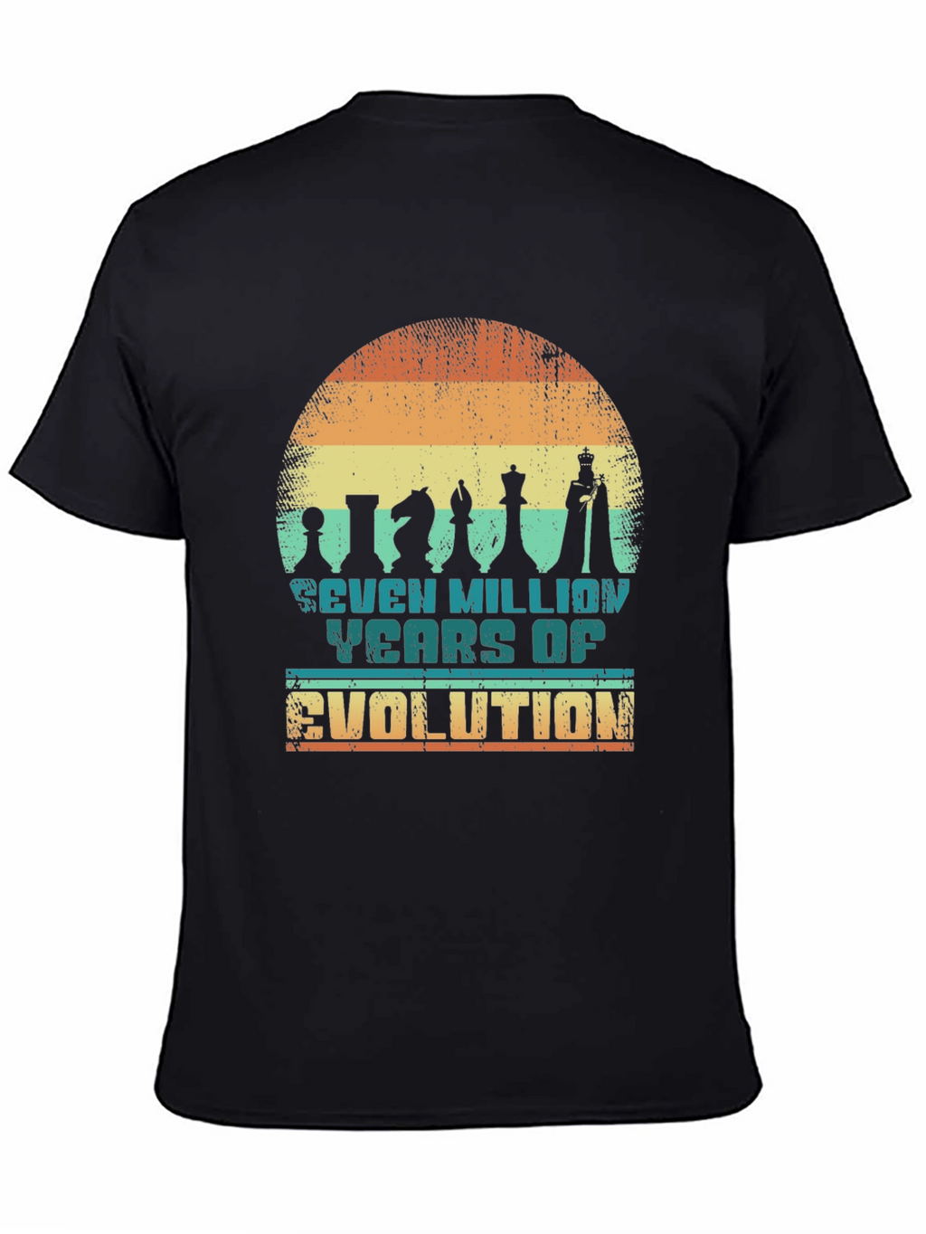 Chess Evolution T-Shirt: Seven Million Years Design