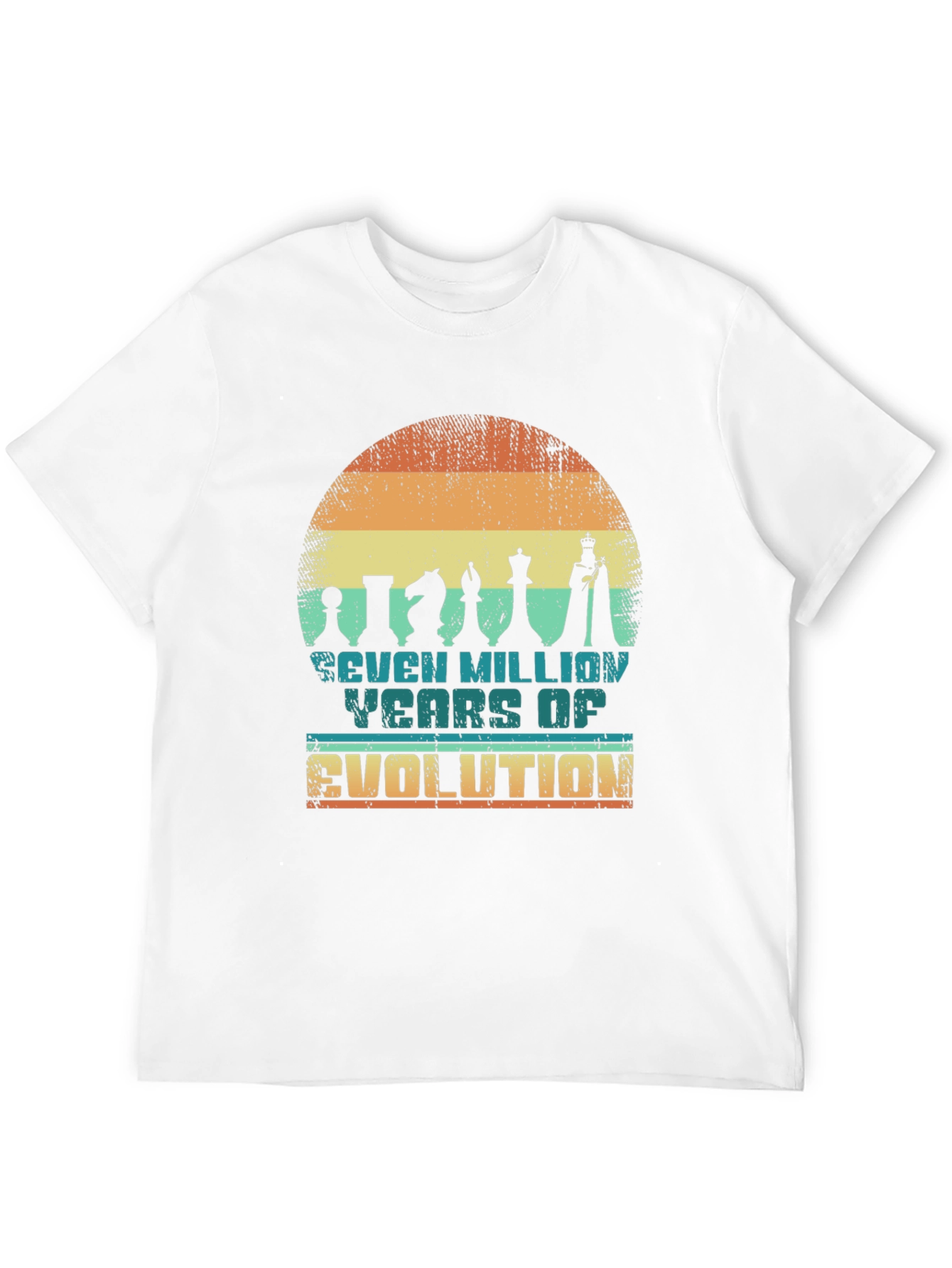 Chess Evolution T-Shirt: Seven Million Years Design