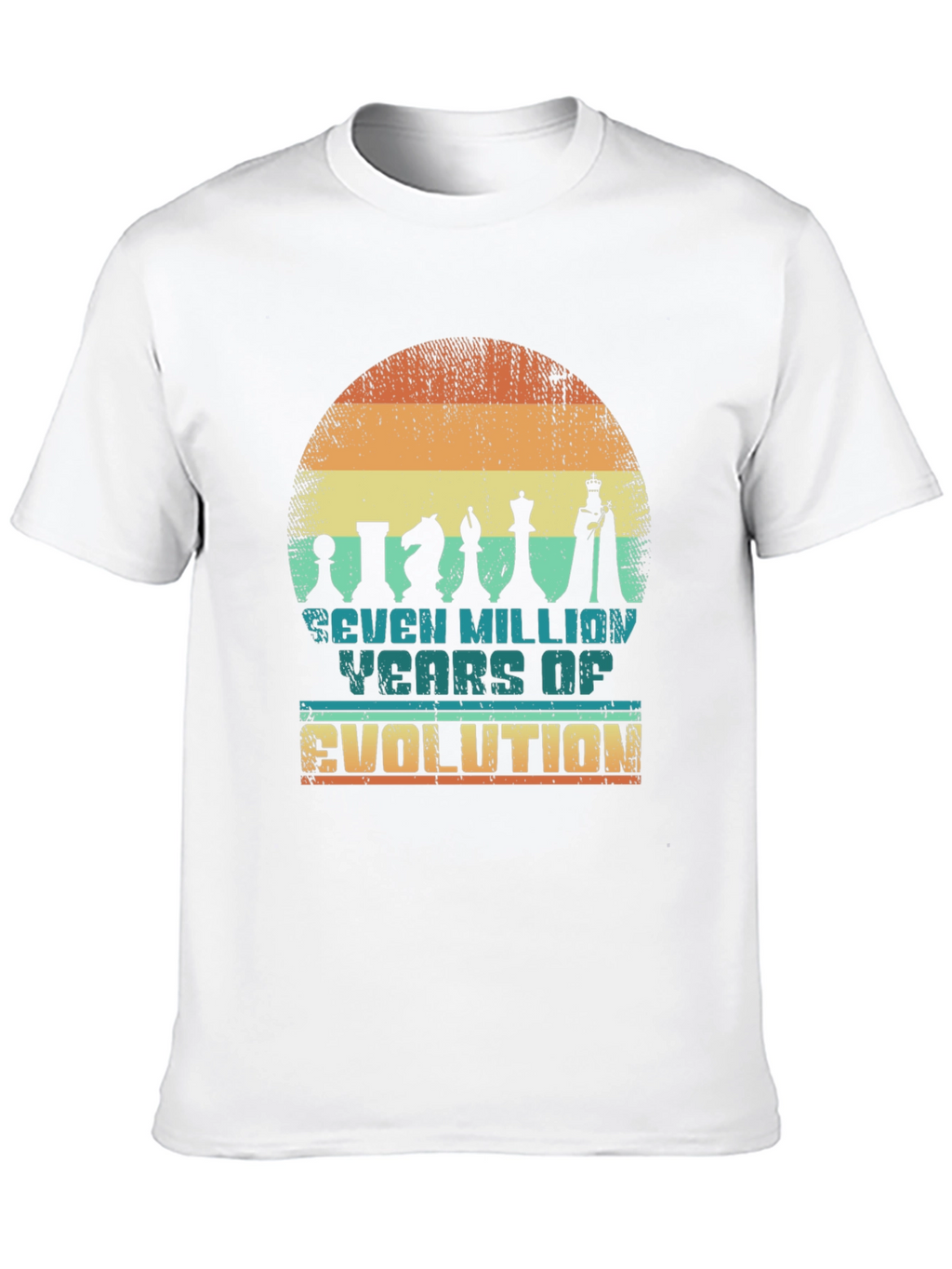 Chess Evolution T-Shirt: Seven Million Years Design