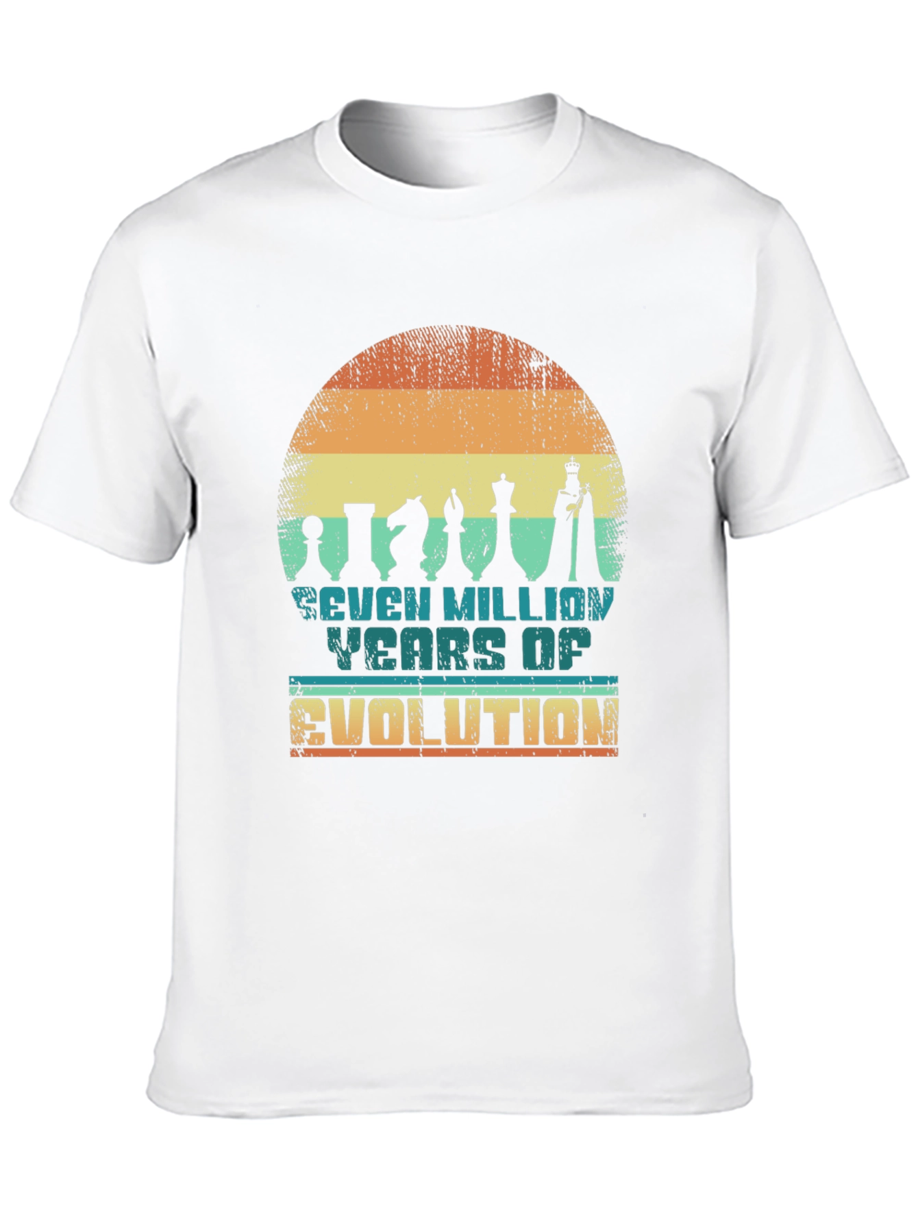 Chess Evolution T-Shirt: Seven Million Years Design