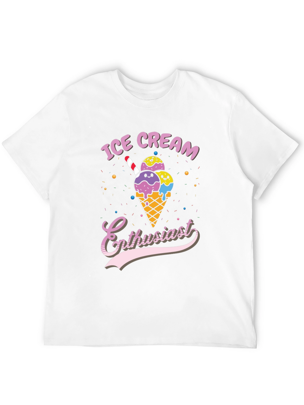 Ice Cream Enthusiast Graphic T-Shirt